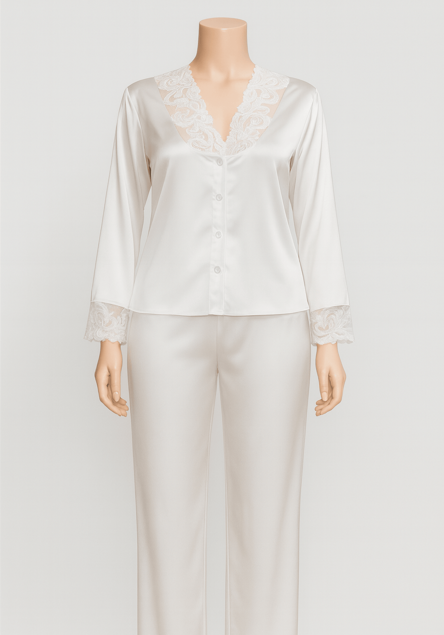 LNGR Bridal 6 Piece Satin Set