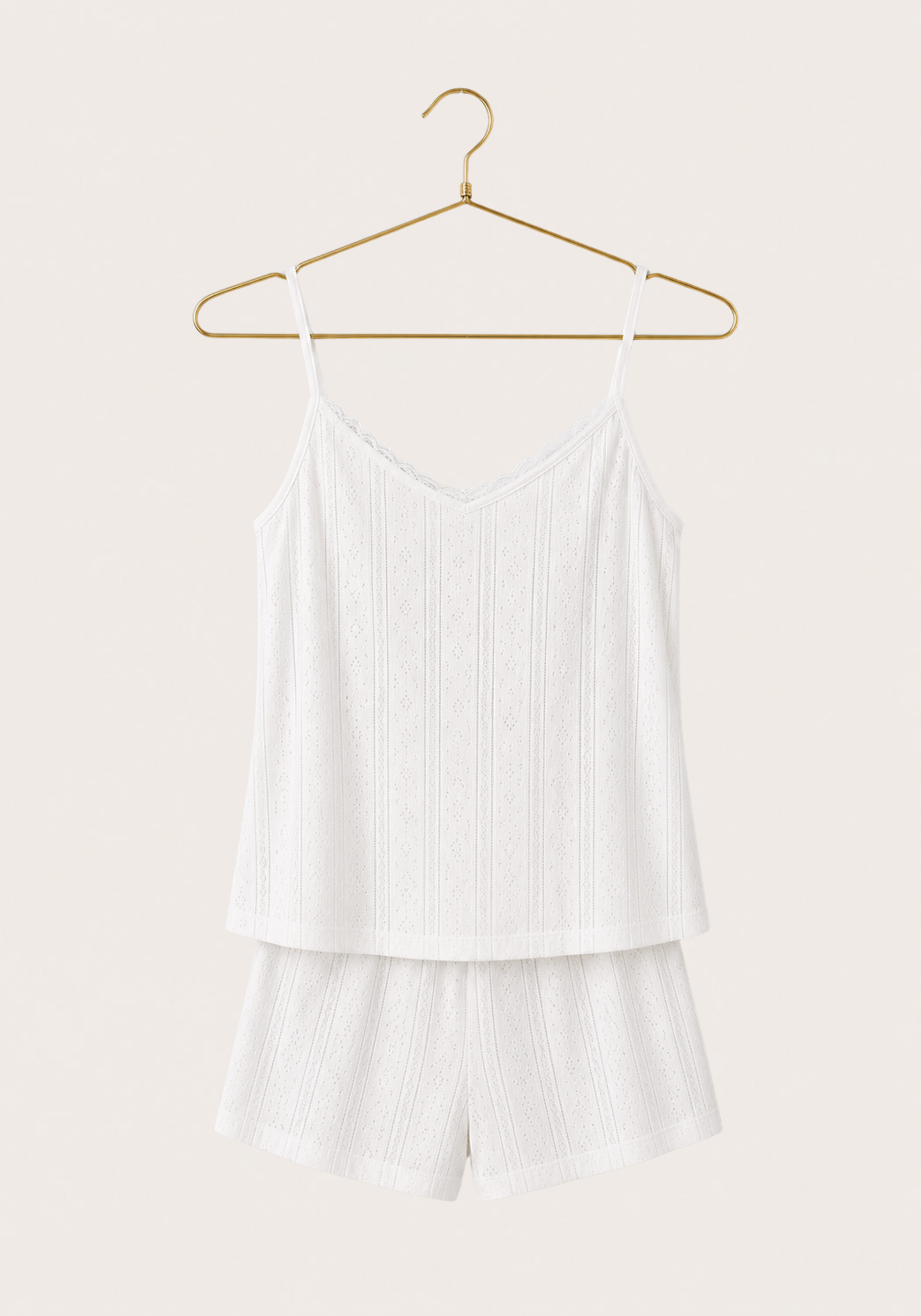 Shoulder Strap Cotton Top And Short Set