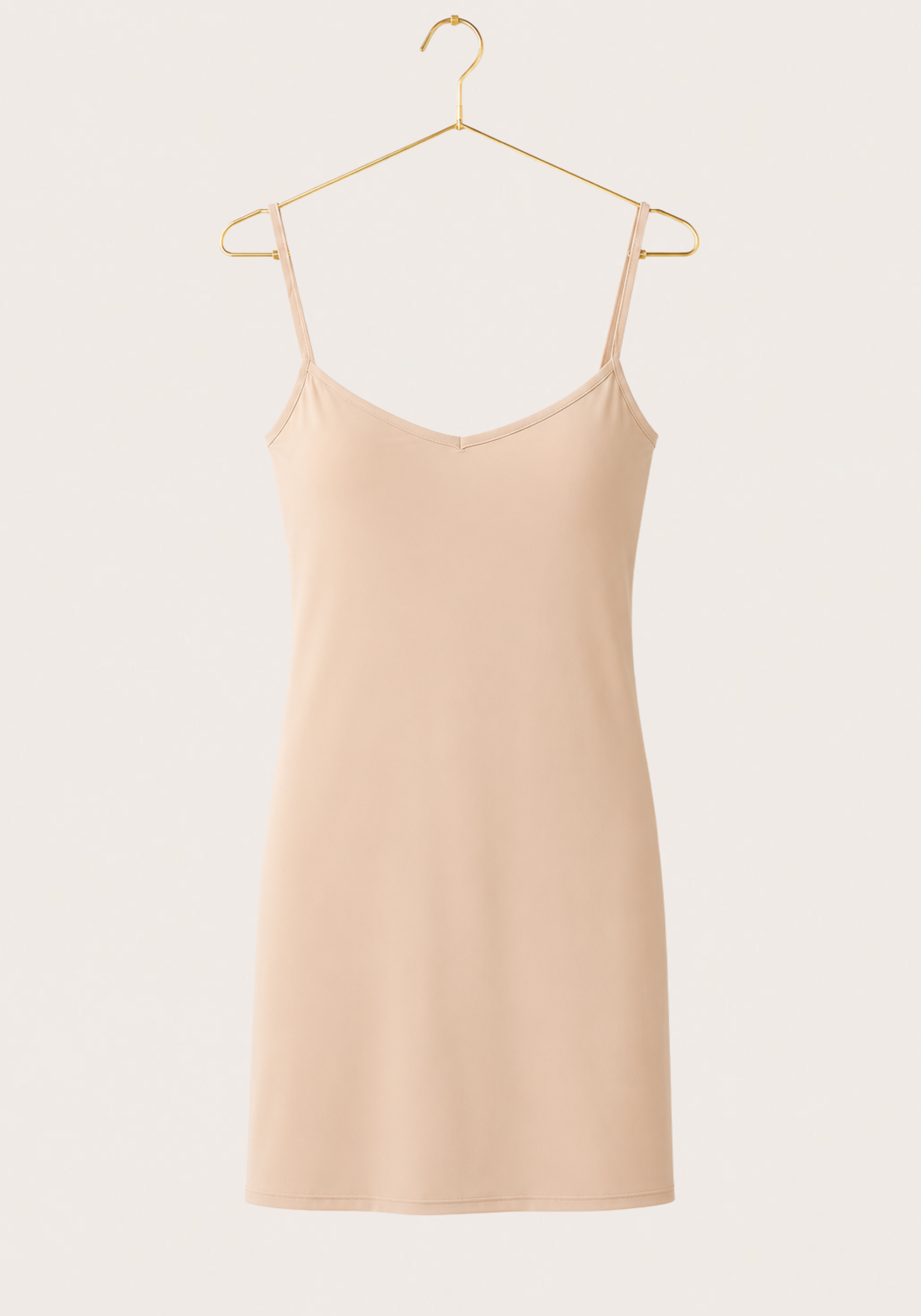 Underdress: Basic Plain Shoulder Strap Short Jupon Nighty (80% Polyamide 20% Lycra)