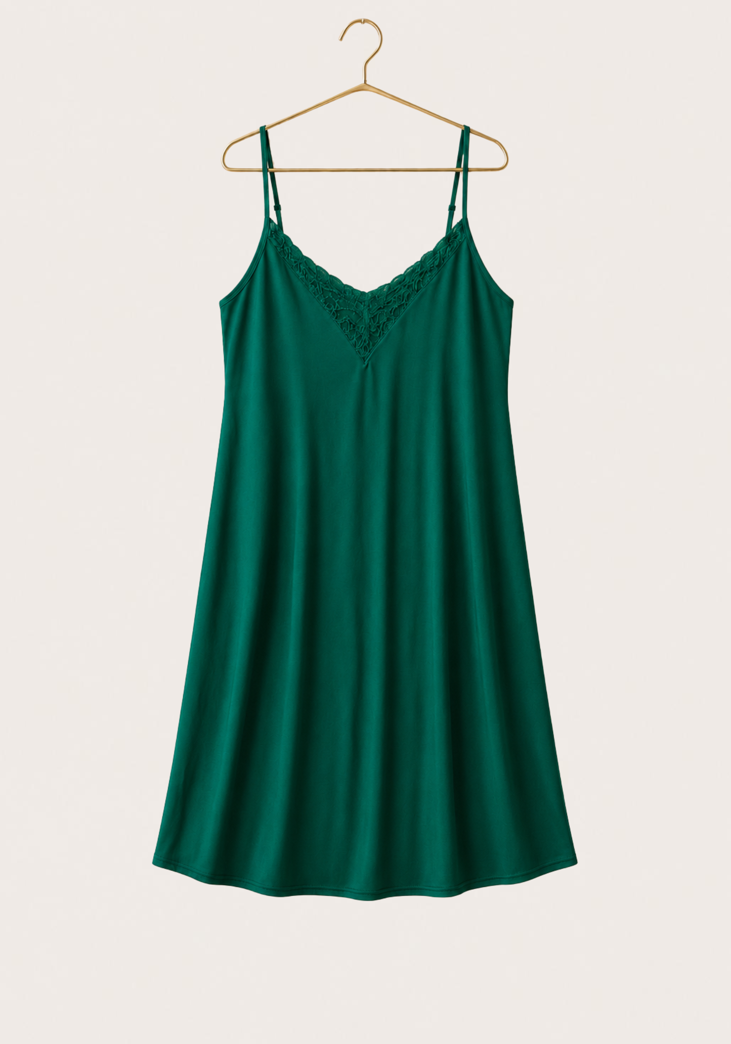 Modal Nighty: Shoulder Strap V-Lace Nighty