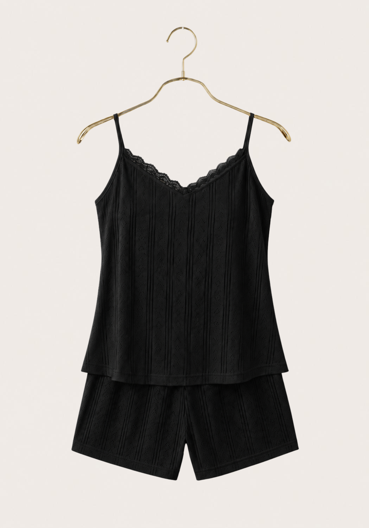Shoulder Strap Cotton Top And Short Set