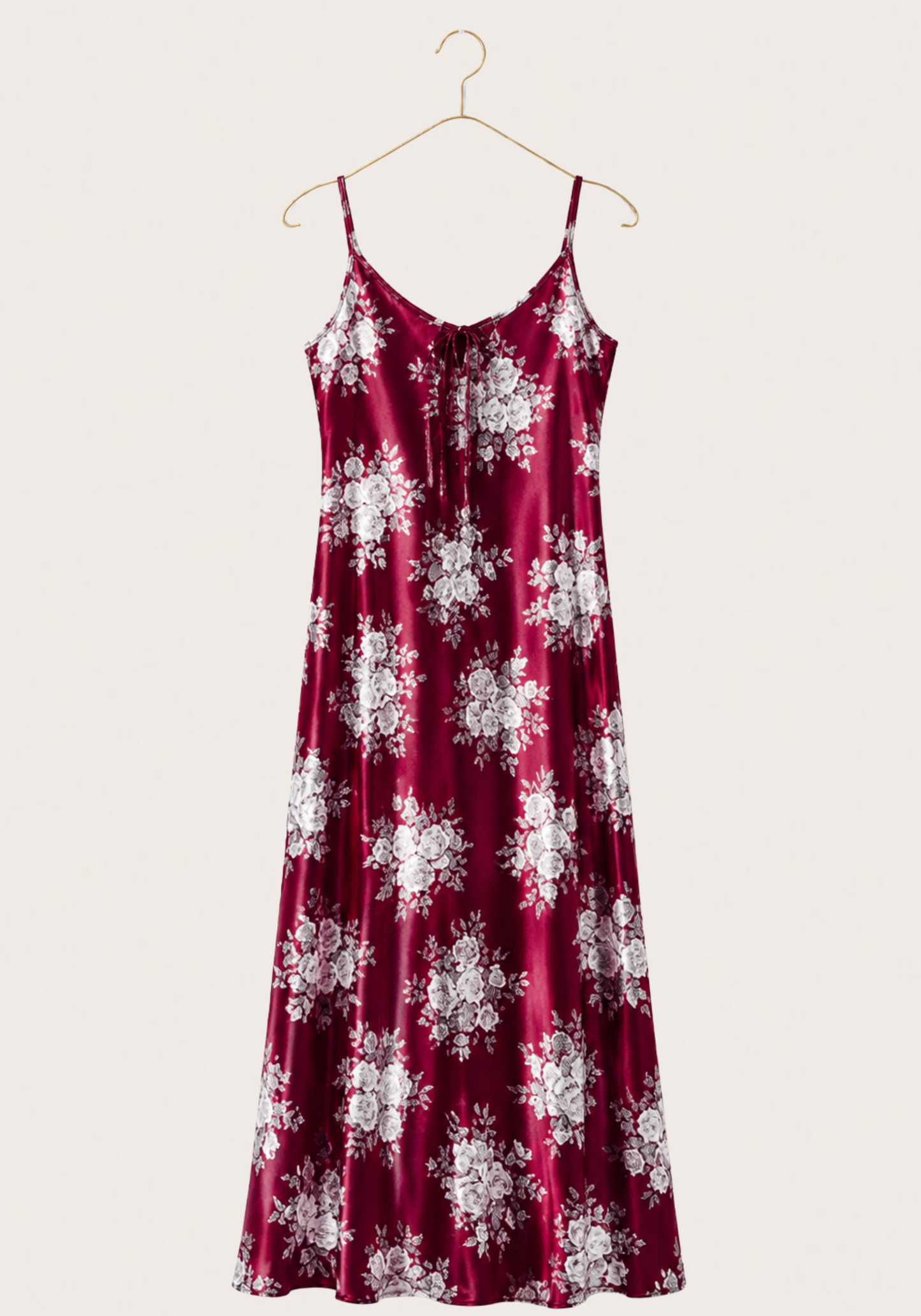 Satin Long Printed Nighty