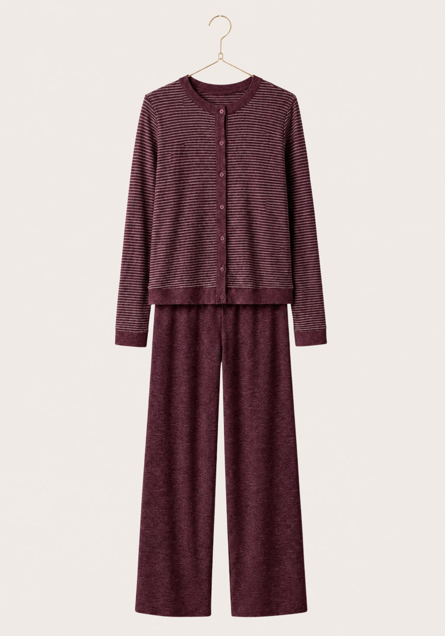Long Sleeve Button Top Soft Touch Pajama