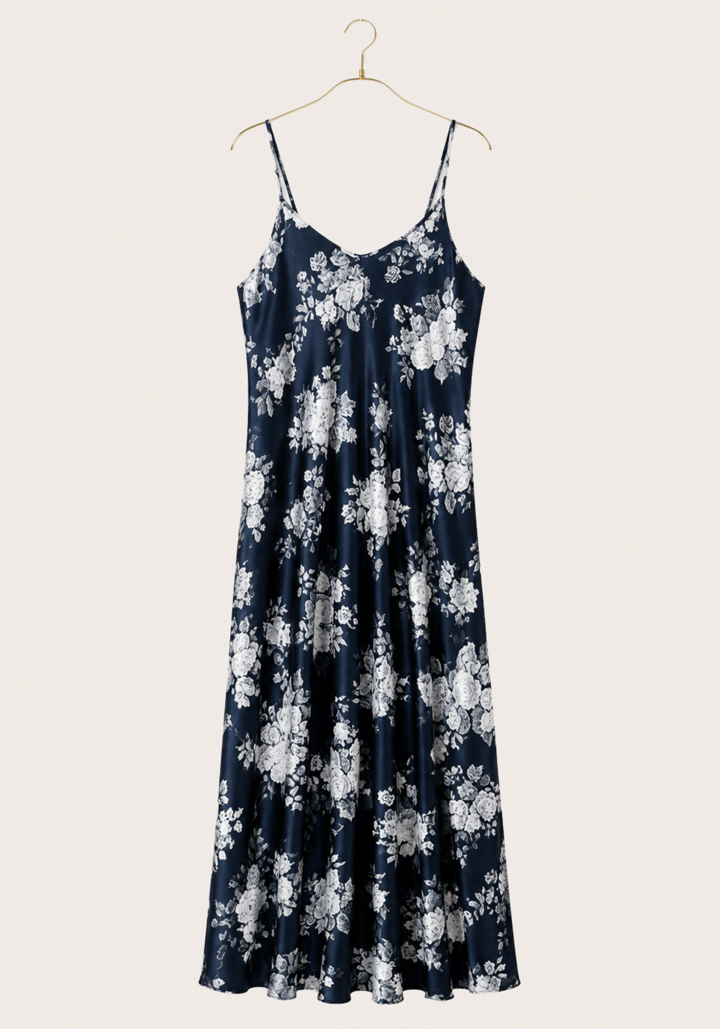 Satin Long Printed Nighty
