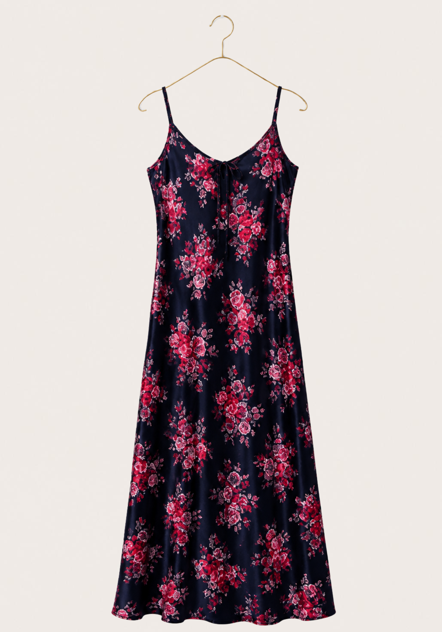 Satin Long Printed Nighty