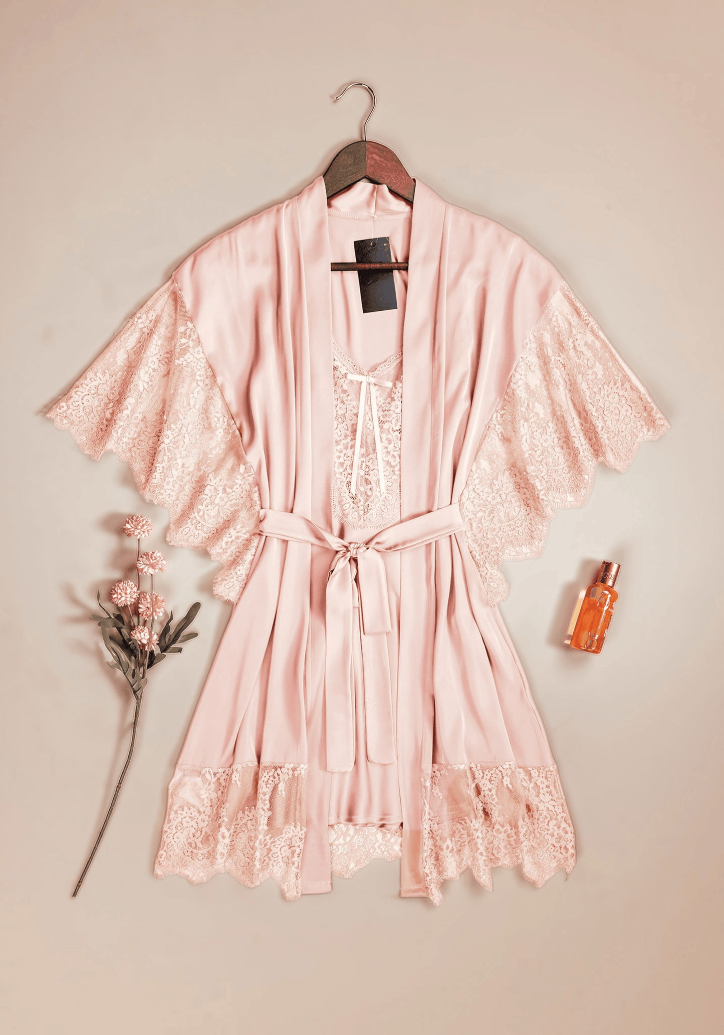 LNGR Satin Robe Set