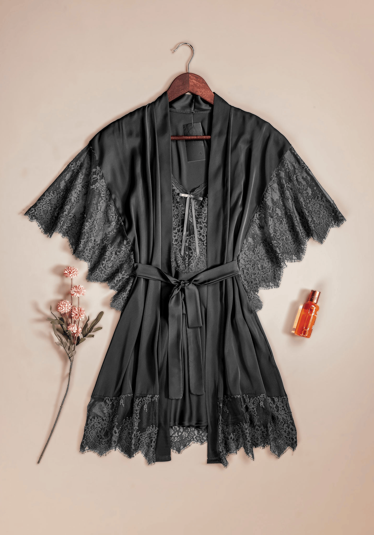 LNGR Satin Robe Set