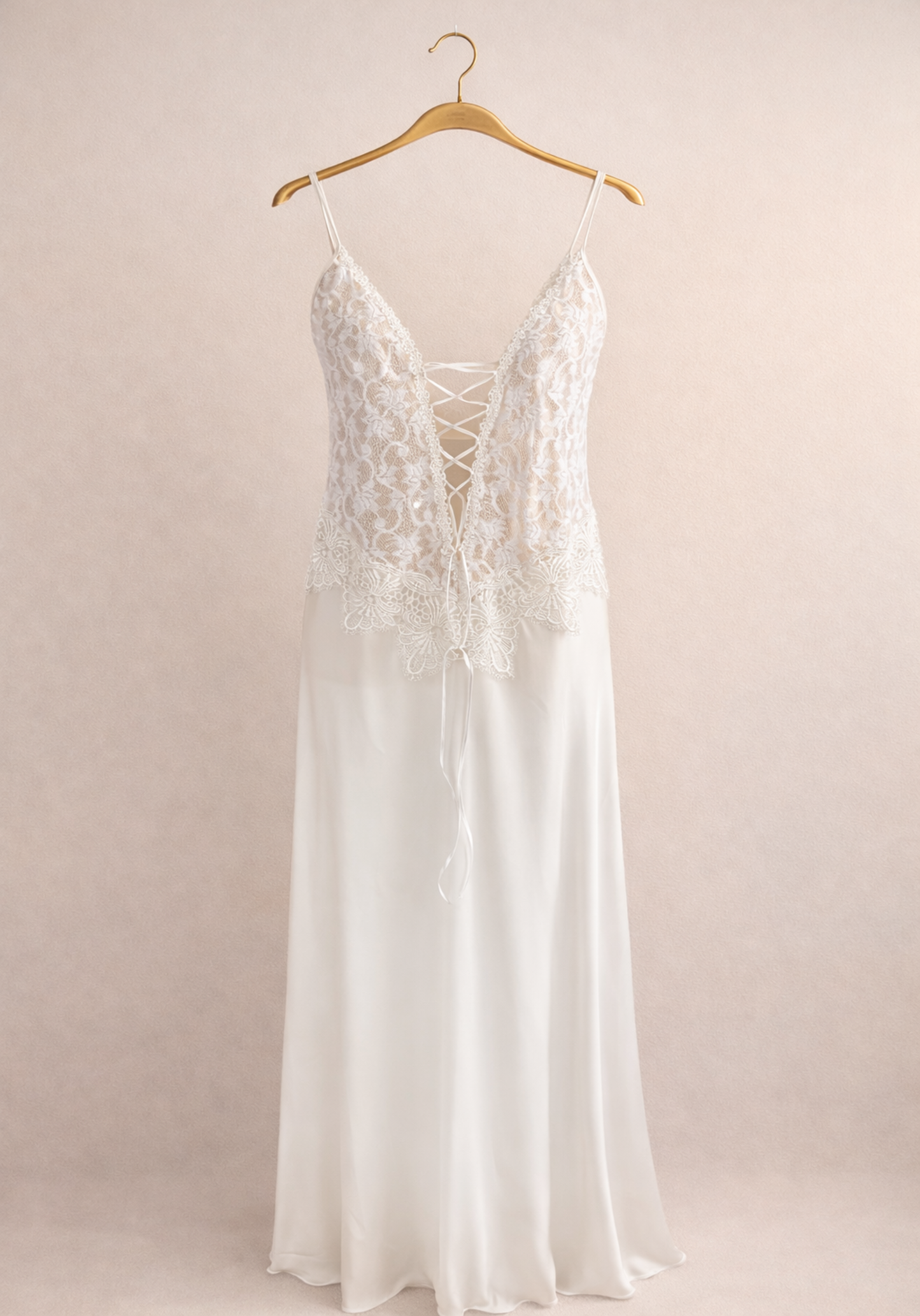 Bridal Schiffon Satin Long Robe Set