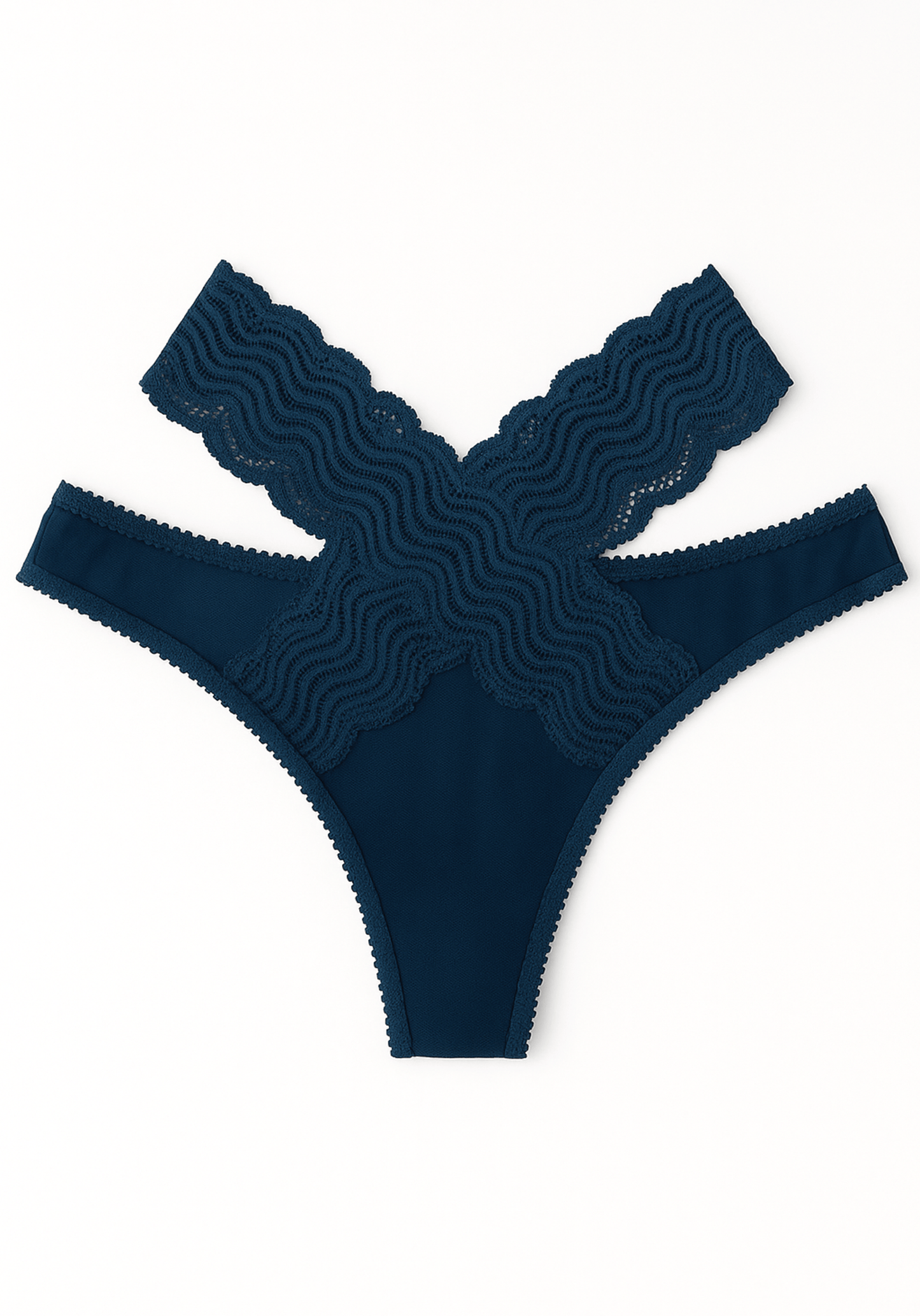 Front Back X-Lace Mesh Bikini