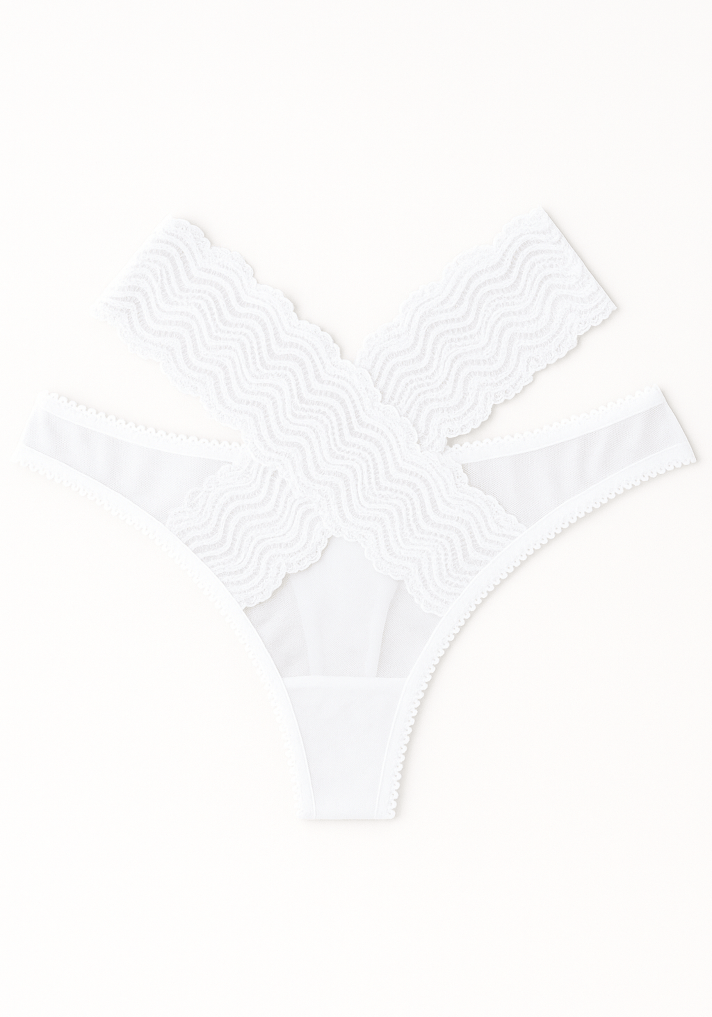 Front Back X-Lace Mesh Bikini