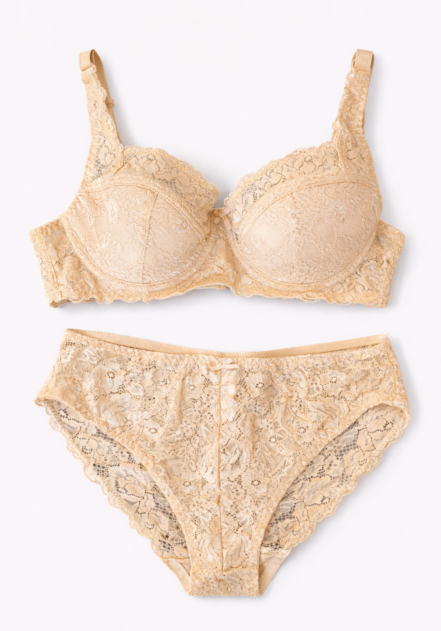 Bra Set: Half Padded Lace Bra With Panty – Layla Collection