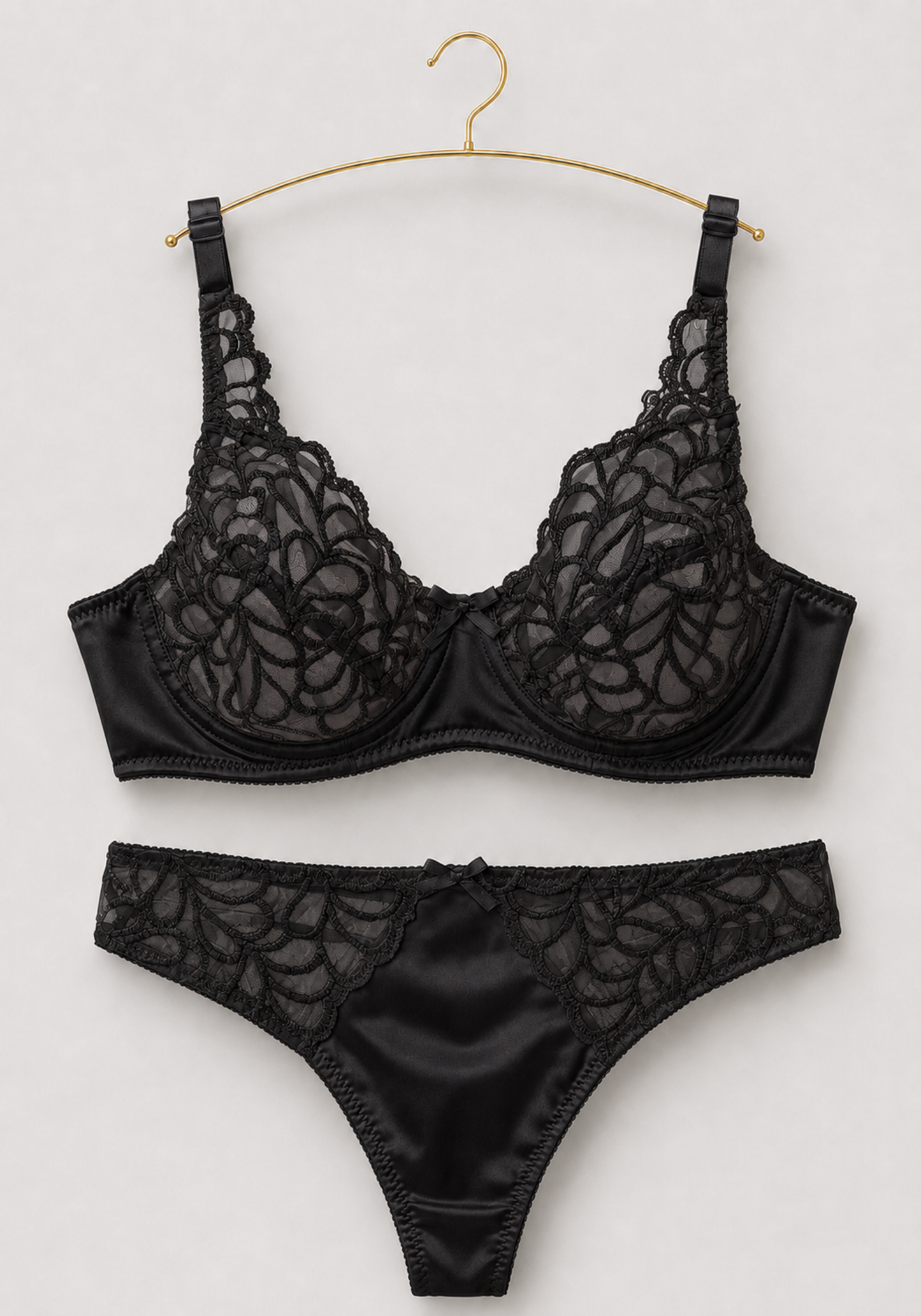 Bridal Bra Set: Full Dantel Cup Bra And Panty With Dantel Detail