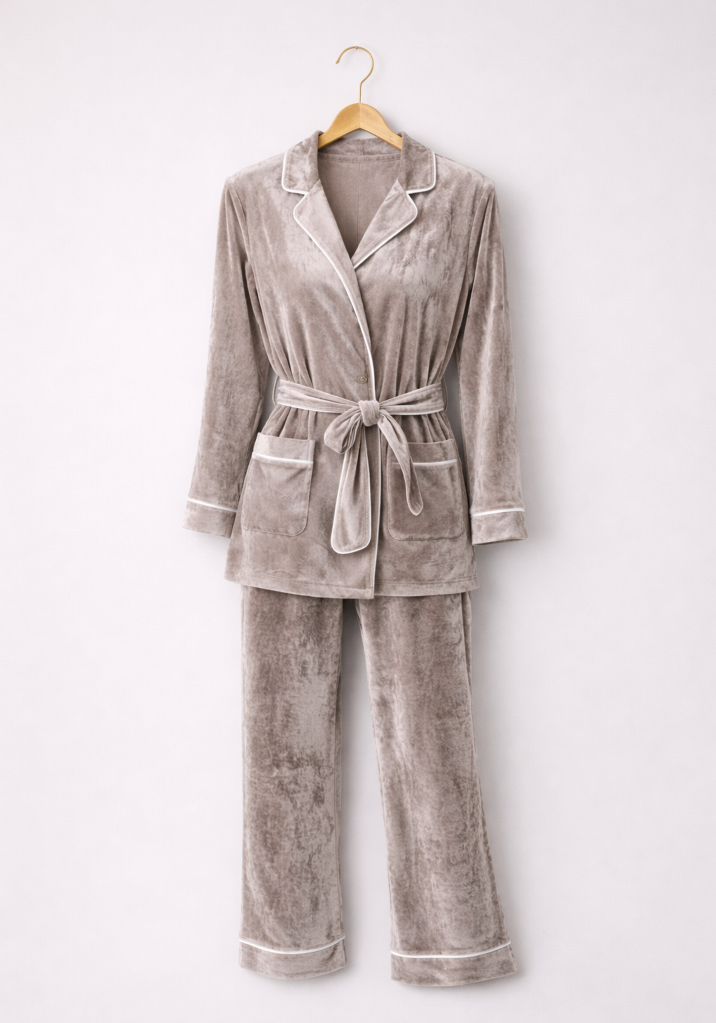 Velour Robe Top Pajamas