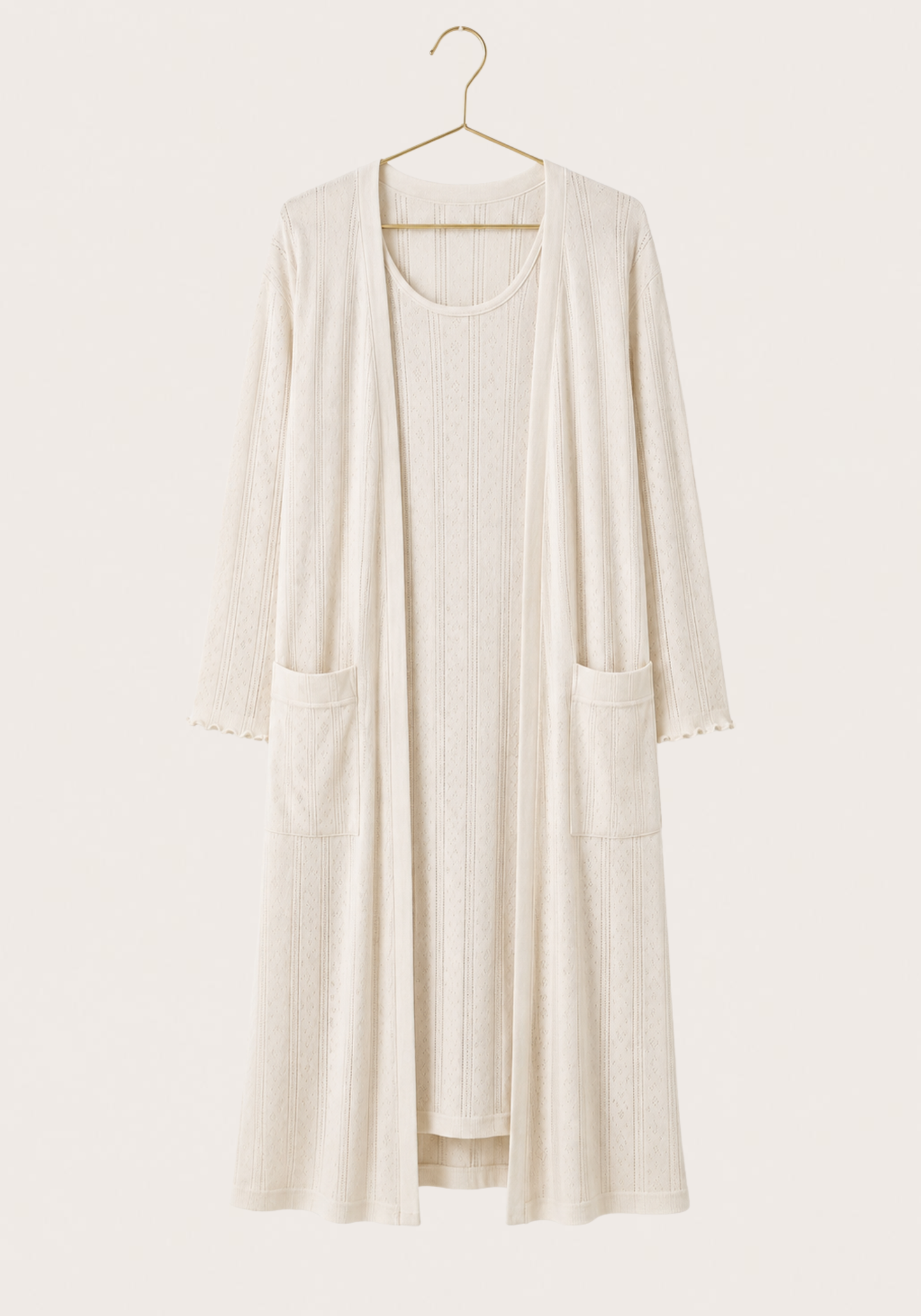 Maternal 2 Piece Cotton Robe And Nighty Set