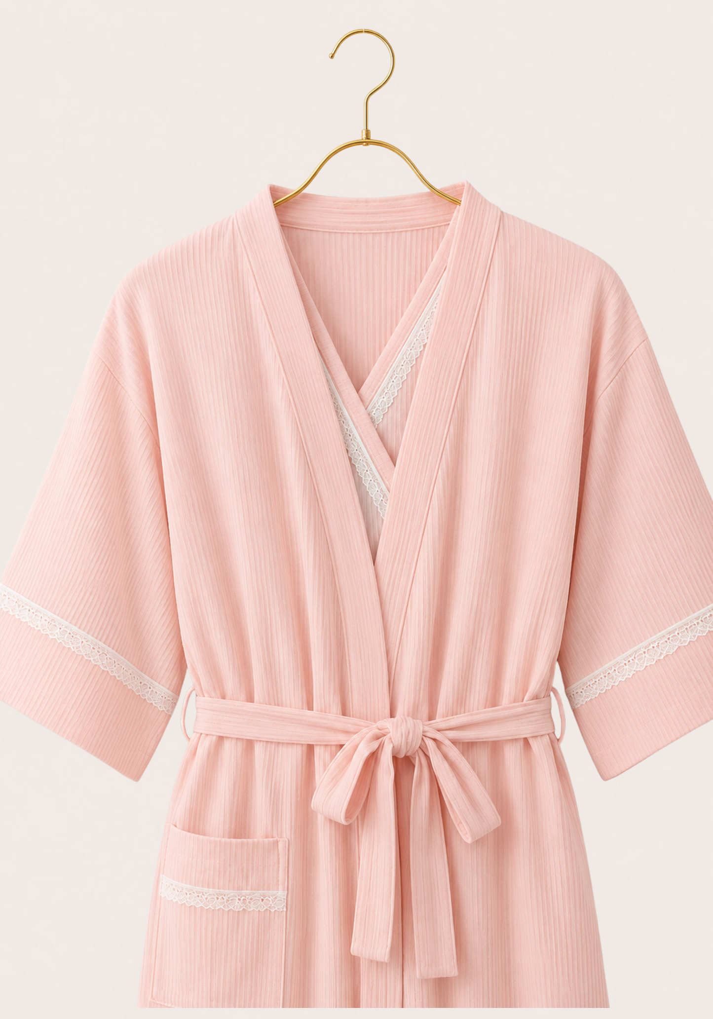 Maternal 3 Pieces Set: Pajamas With Long Robe