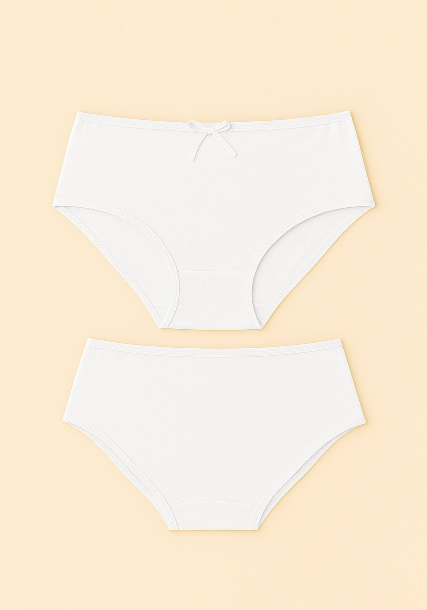 PLUS Plain Cotton Hi Waist Panties