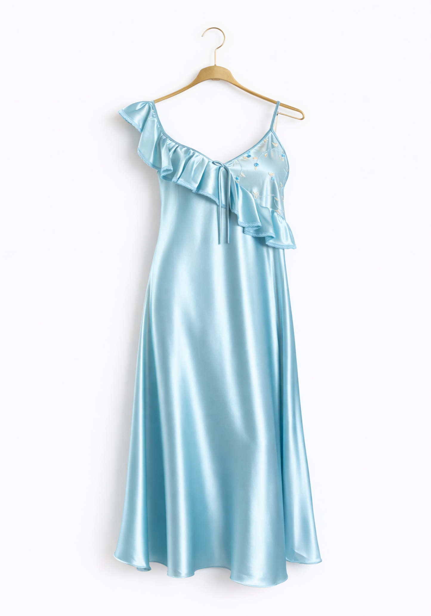 Satin Sleeveless Long Gown