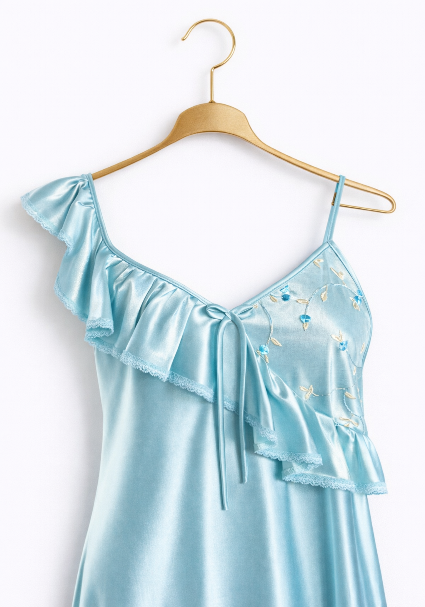 Satin Sleeveless Long Gown