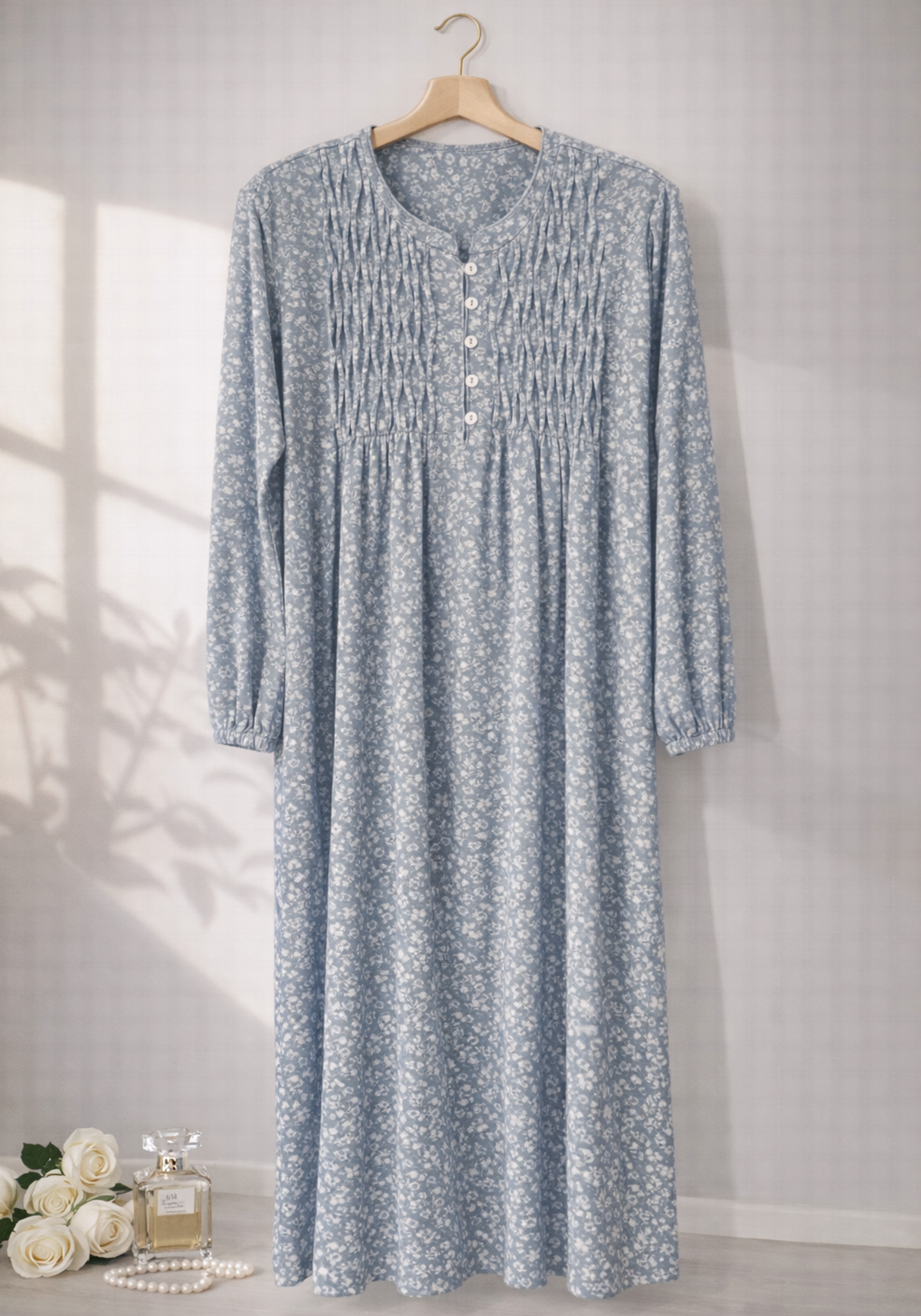 Long Sleeve Long Night Gown