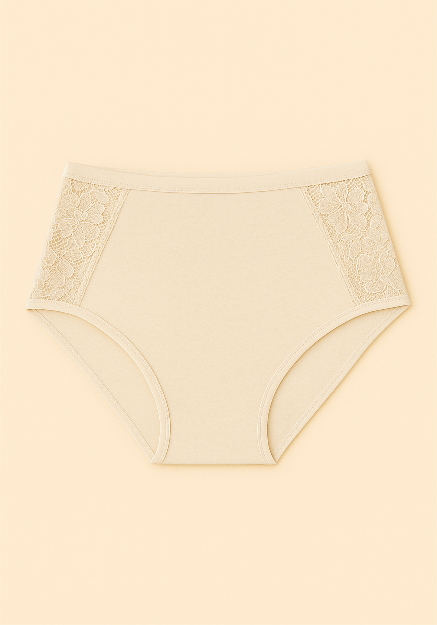 Cotton Lace Hi Waist Panties