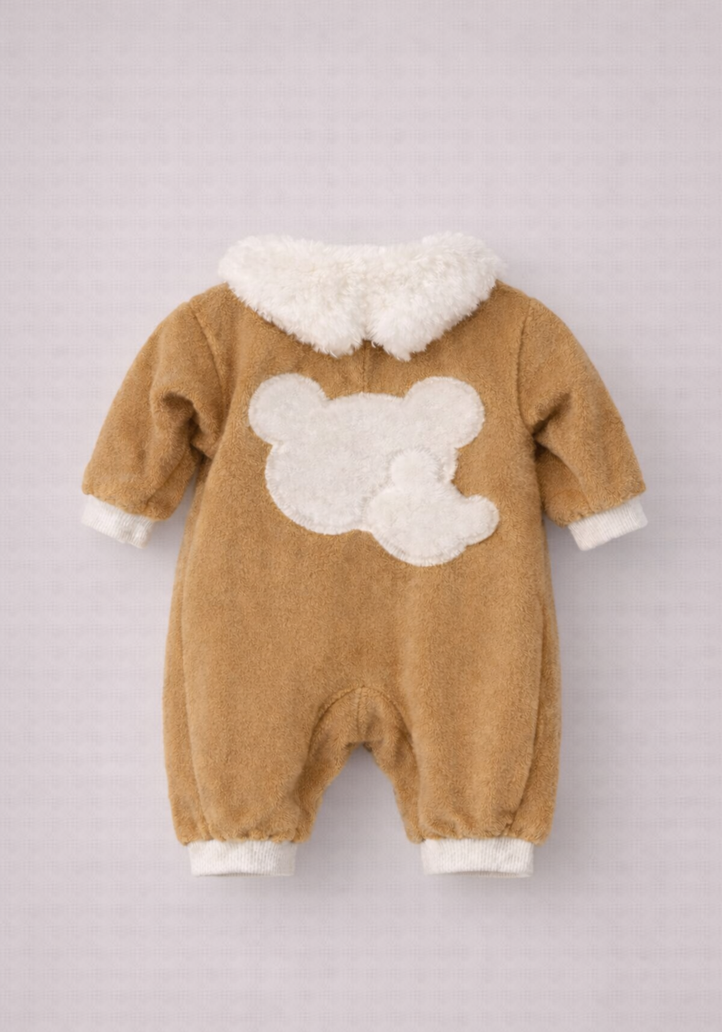 Baby Romper With Feet Cover And Bear Fluffy