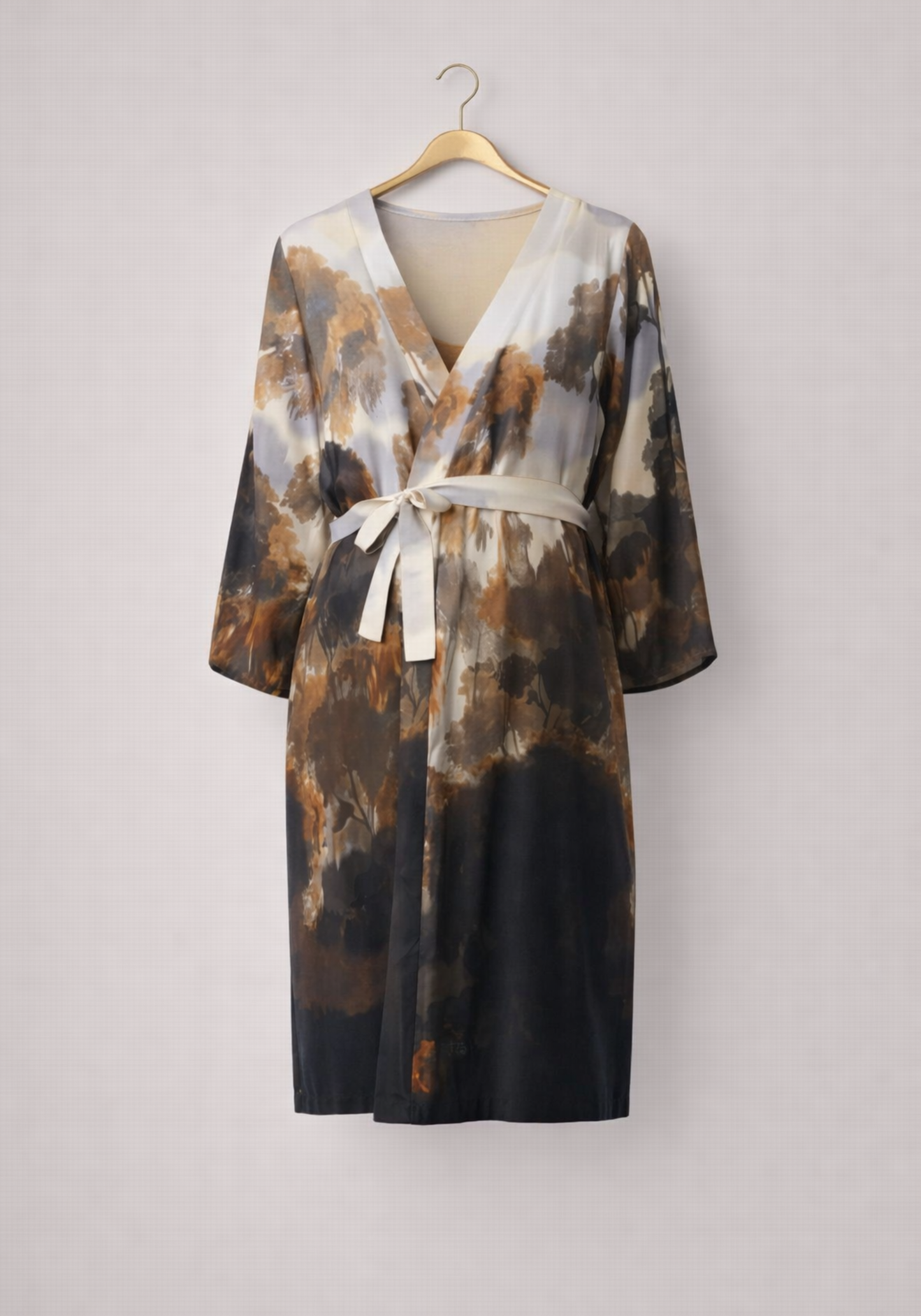Maternal Printed Long Robe (100% Vis)