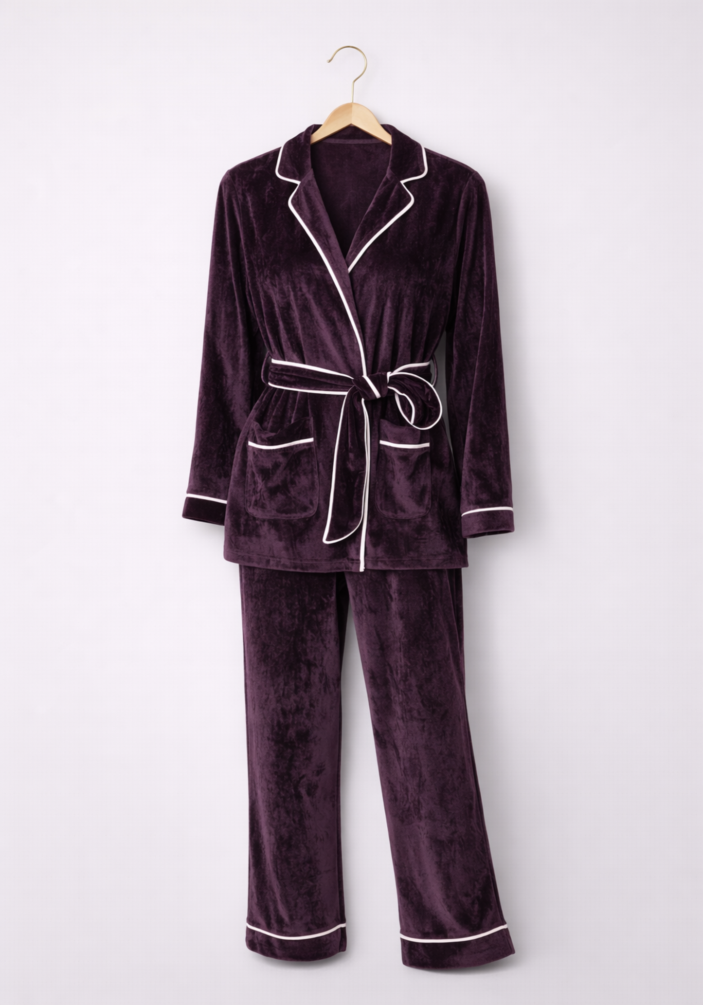 Velour Robe Top Pajamas