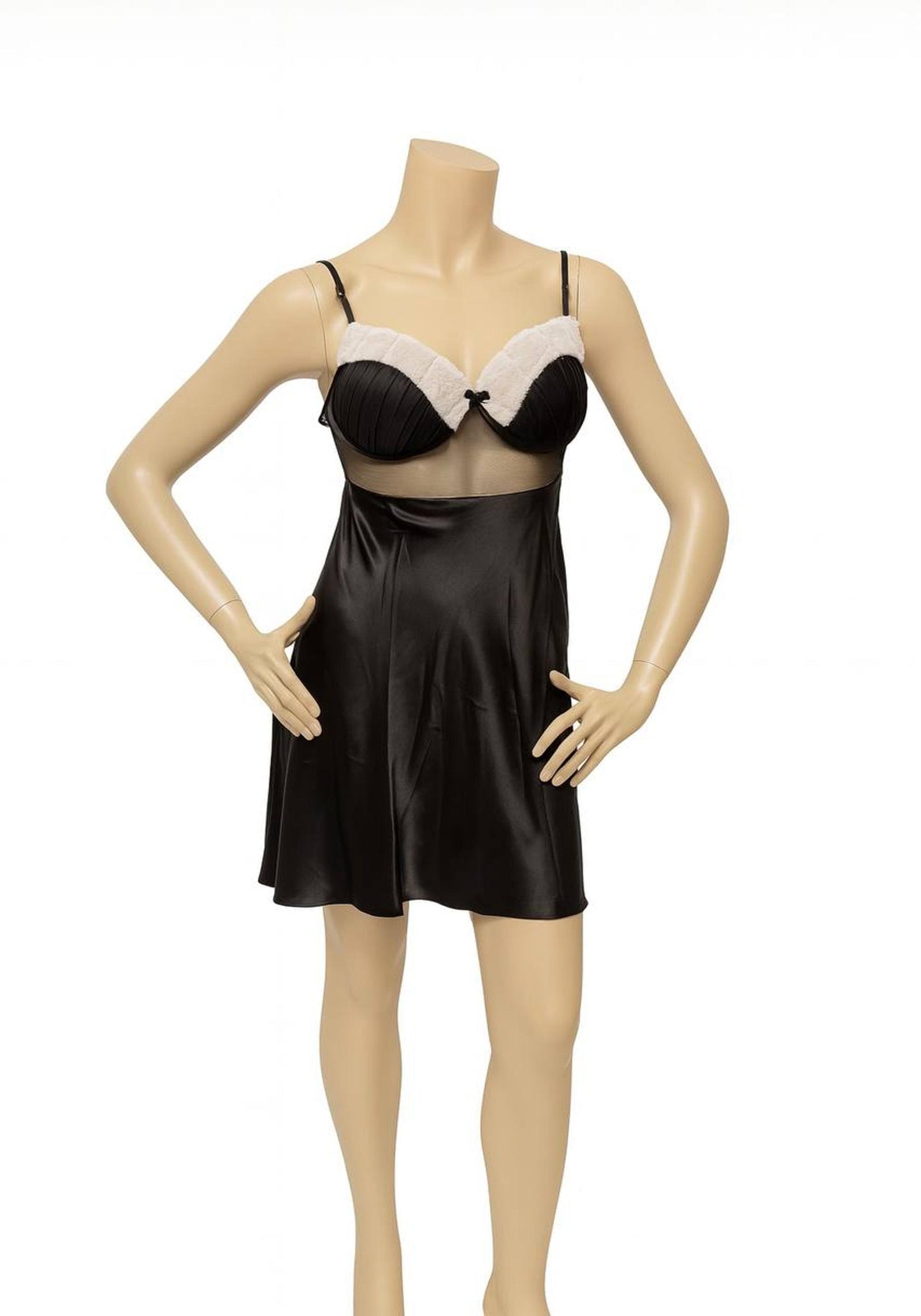 Bridal Short Night Gown And Robe Set With Lace