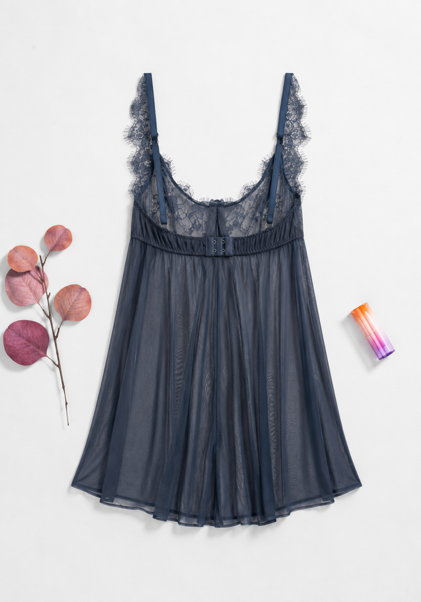 Lingerie Babydoll: Shoulder Strap Lace Underwired Cup With Toulle Extension And Panty