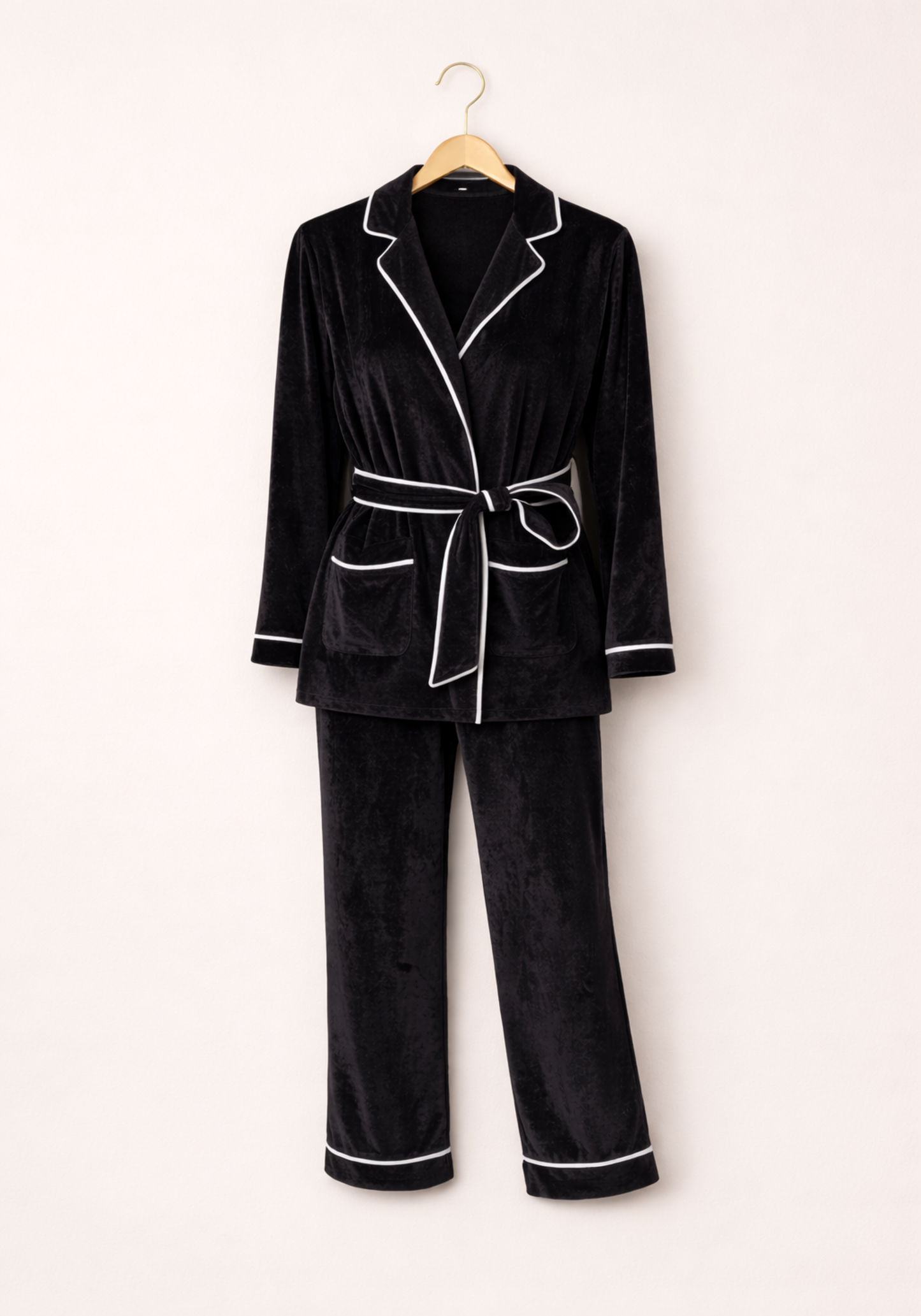 Velour Robe Top Pajamas