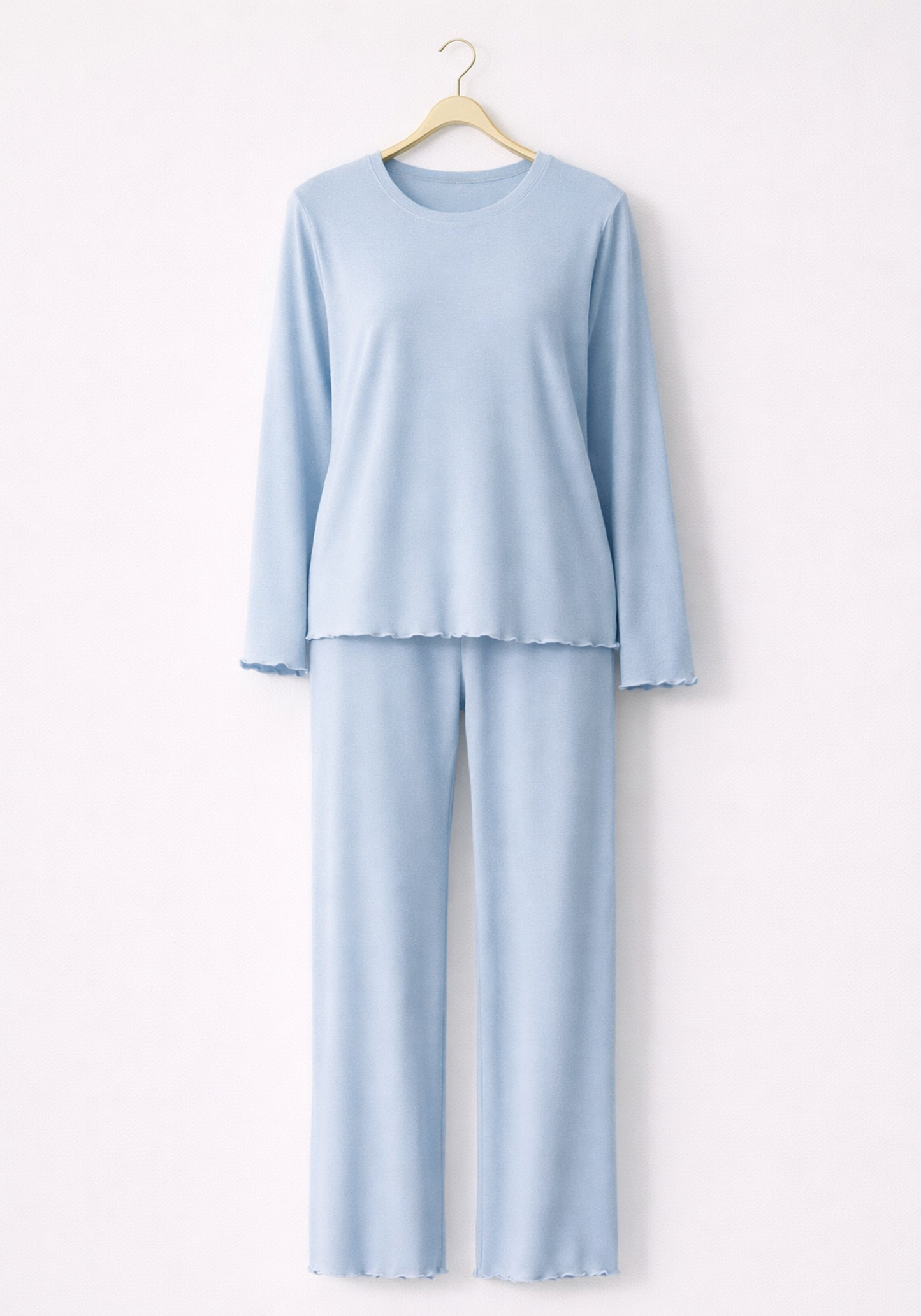 Long Sleeve Fully Plain Pajamas (Pes Vis Els)