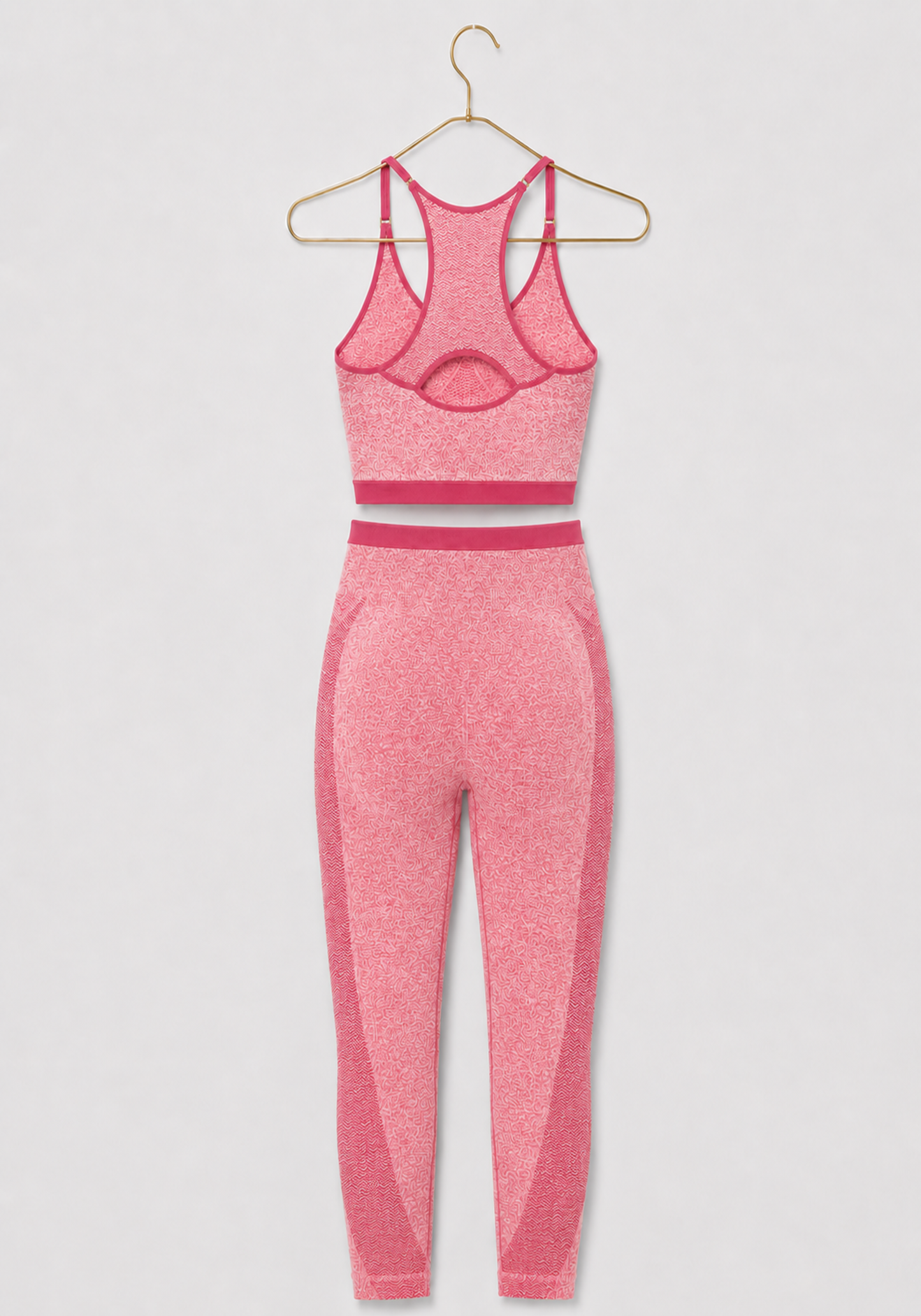 Sports Shaper Set: Shoulder Strap Sports Bra Top And Hi Waist Leggings Shaper