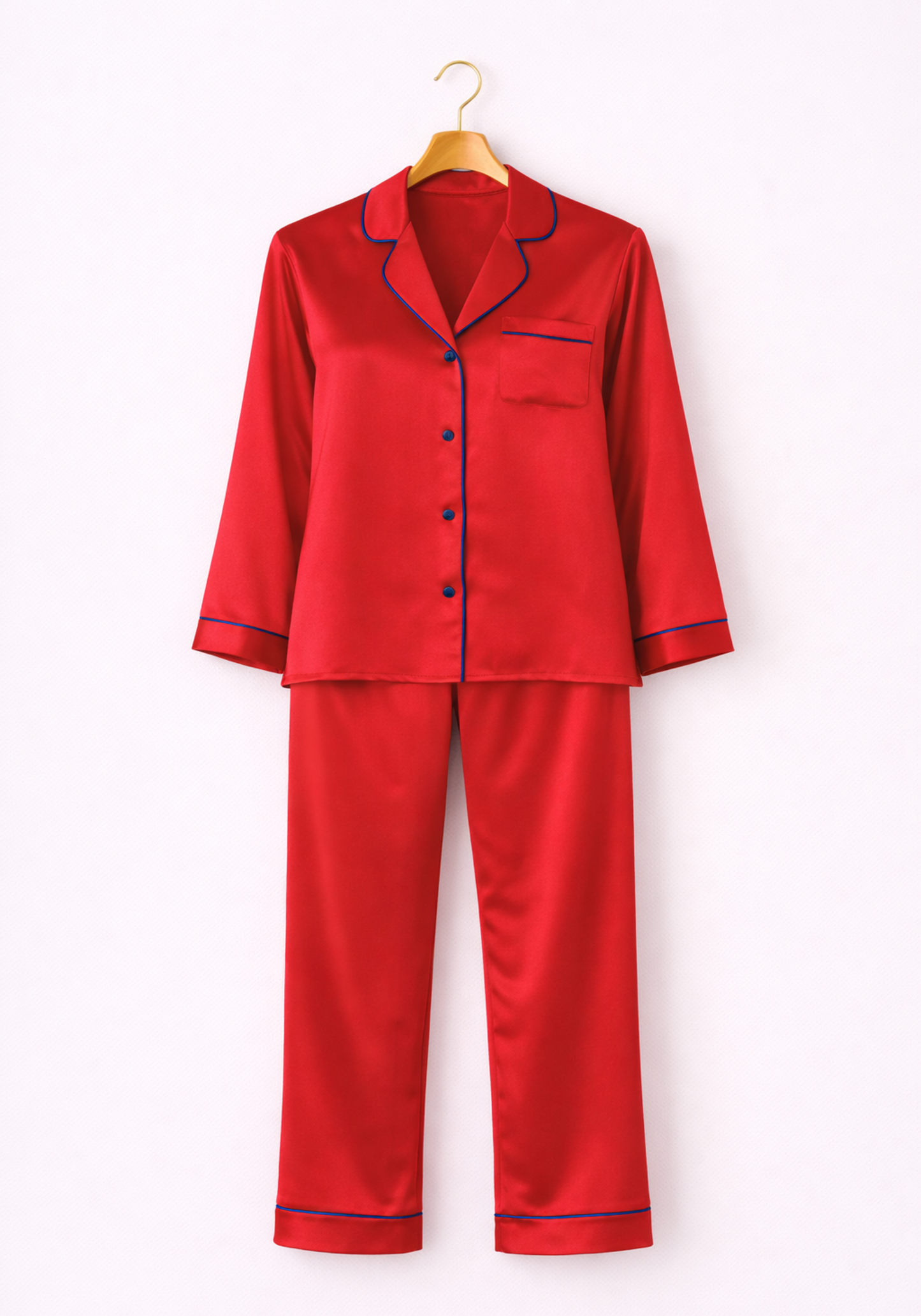 S&L Collar Button Long Sleeve Pajama