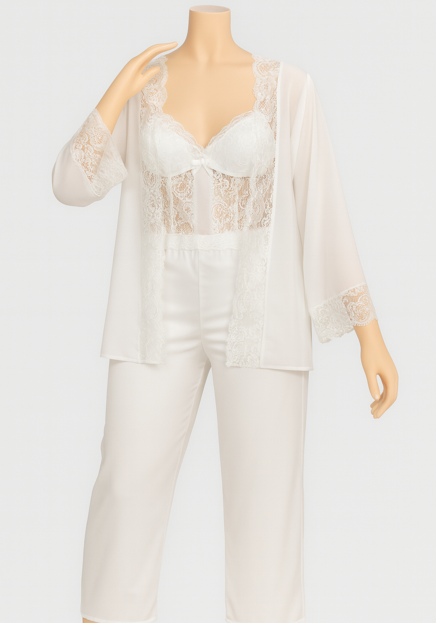 LNGR 3 Piece Satin Pajama