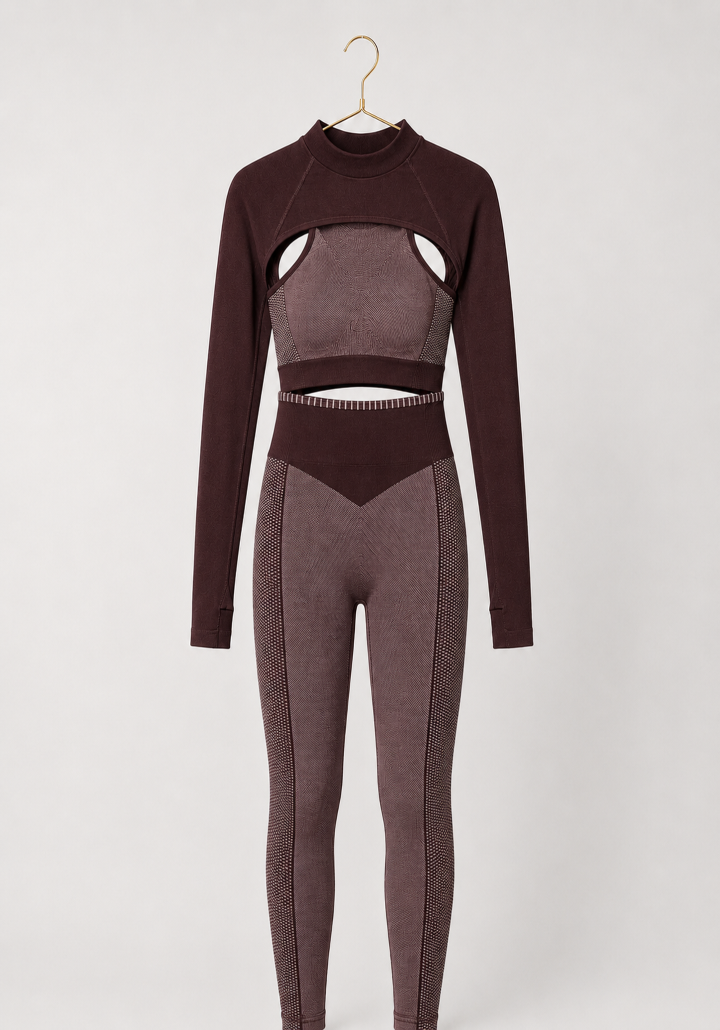 3 Pieces Sports Shaper Set: Shoulder Strap Sports Bra Top And Long Sleeve Arms And Hi Waist Leggings Shaper