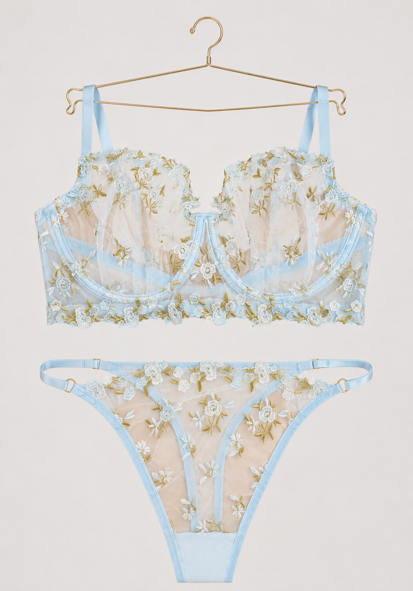 Bridal C-Cup Bra Set