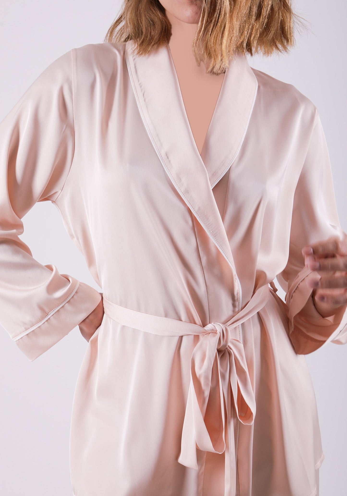 LNGR Satin Collar Button Pajama