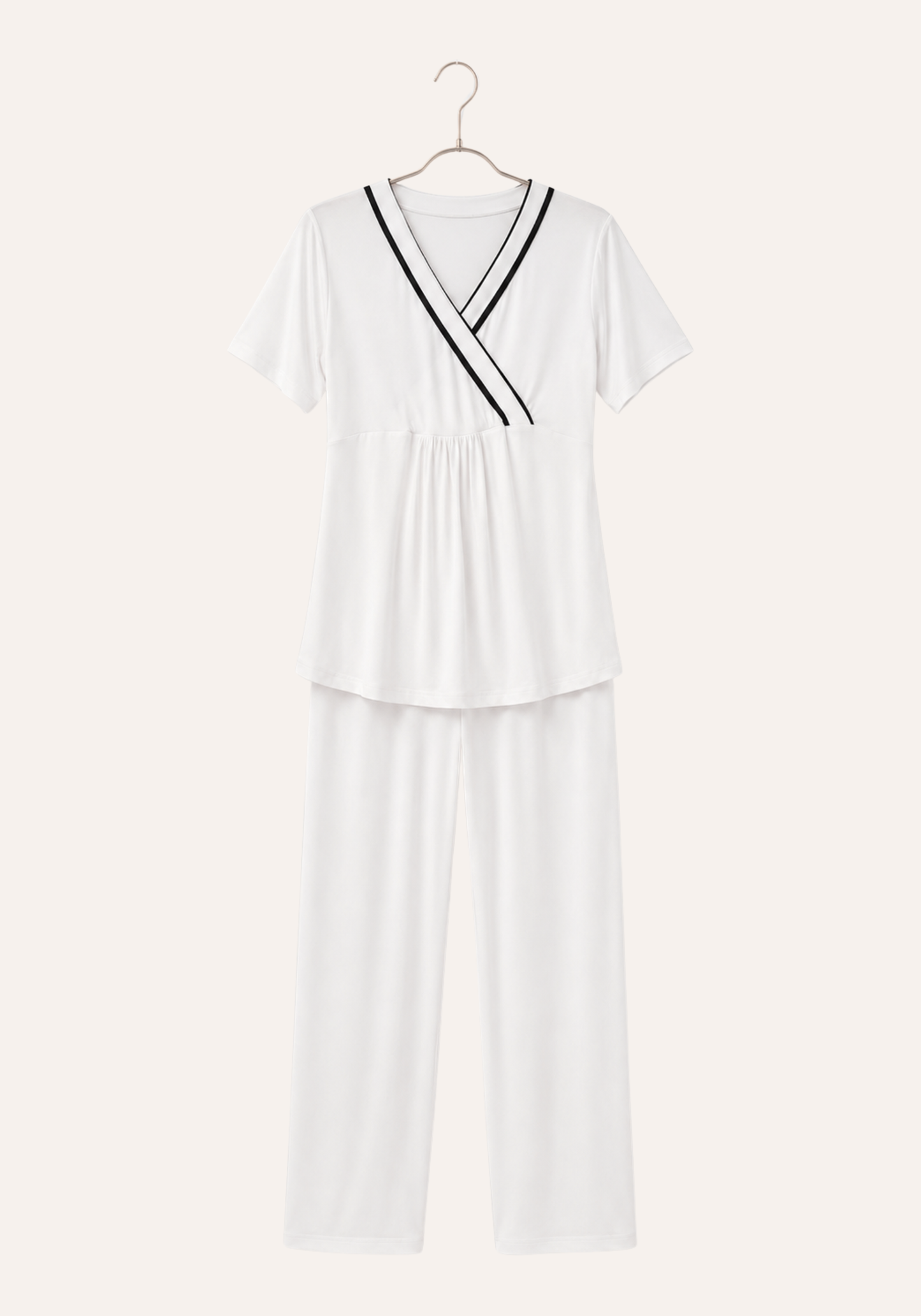 Plain Short Sleeve Pajamas