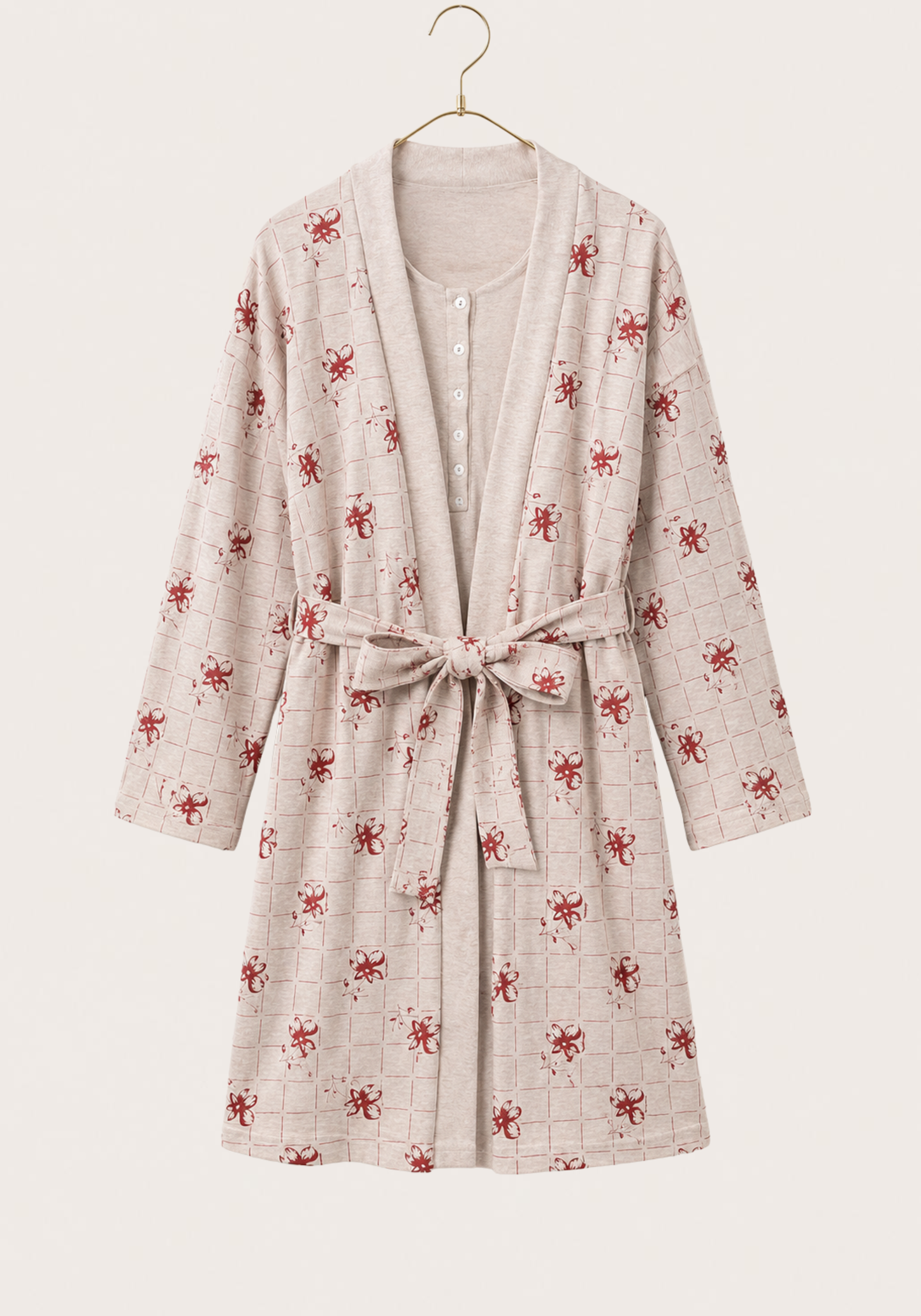 Maternal Long Sleeve Robe Set