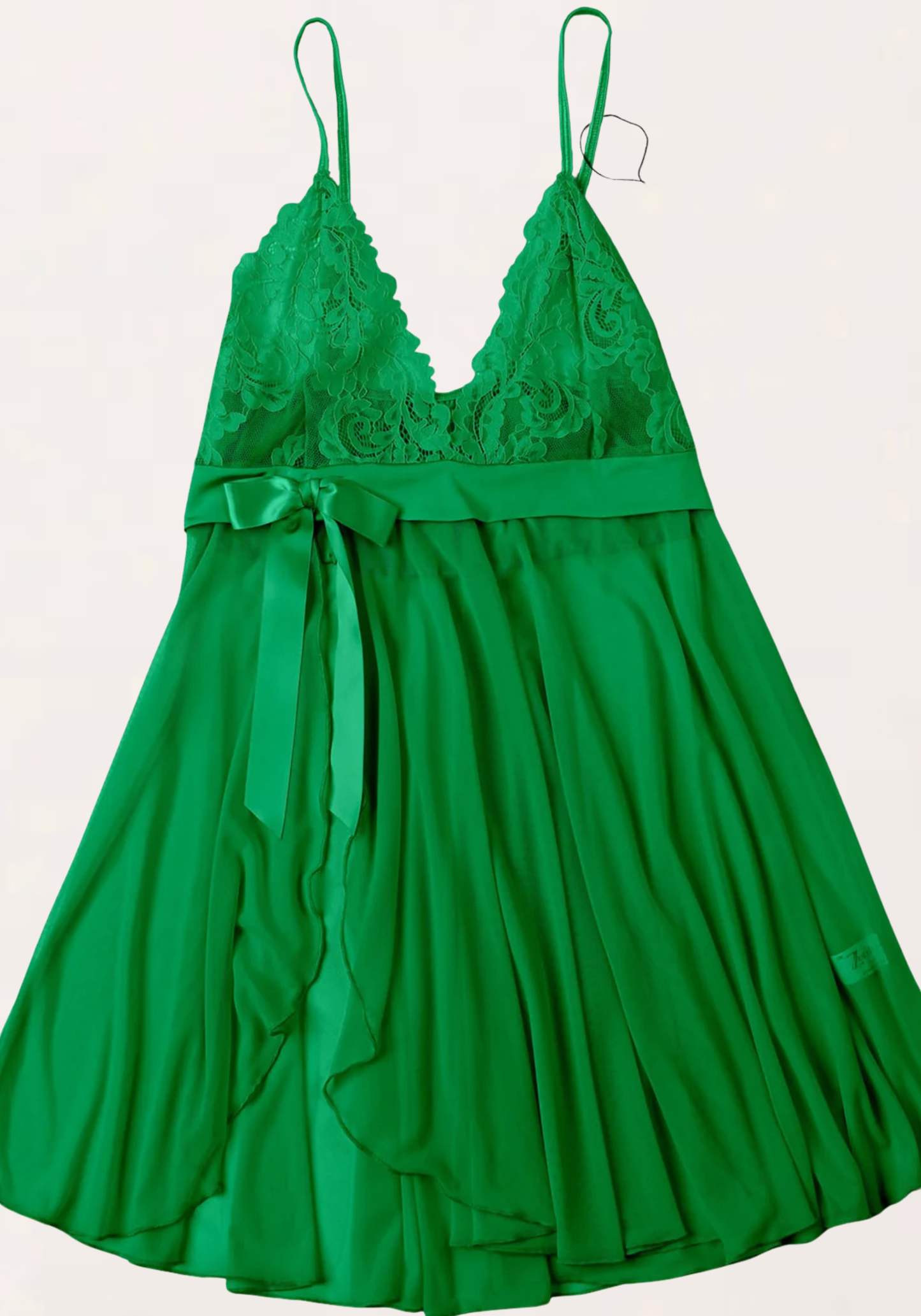 Babydoll: Shoulder Strap Lace Bra Chiffon Babydoll