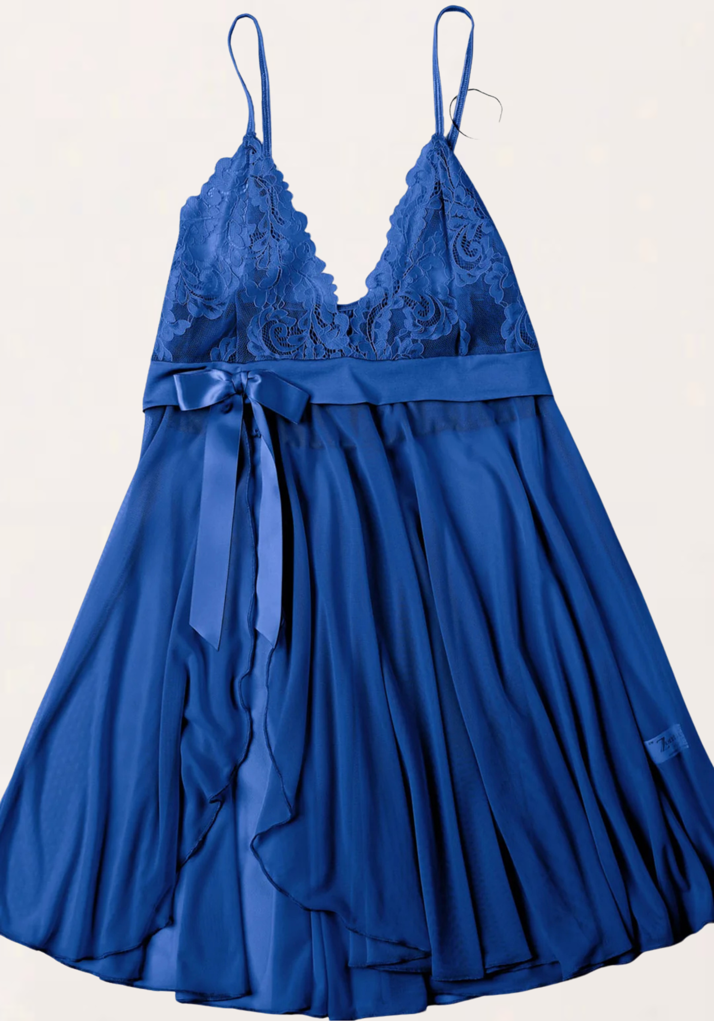 Babydoll: Shoulder Strap Lace Bra Chiffon Babydoll