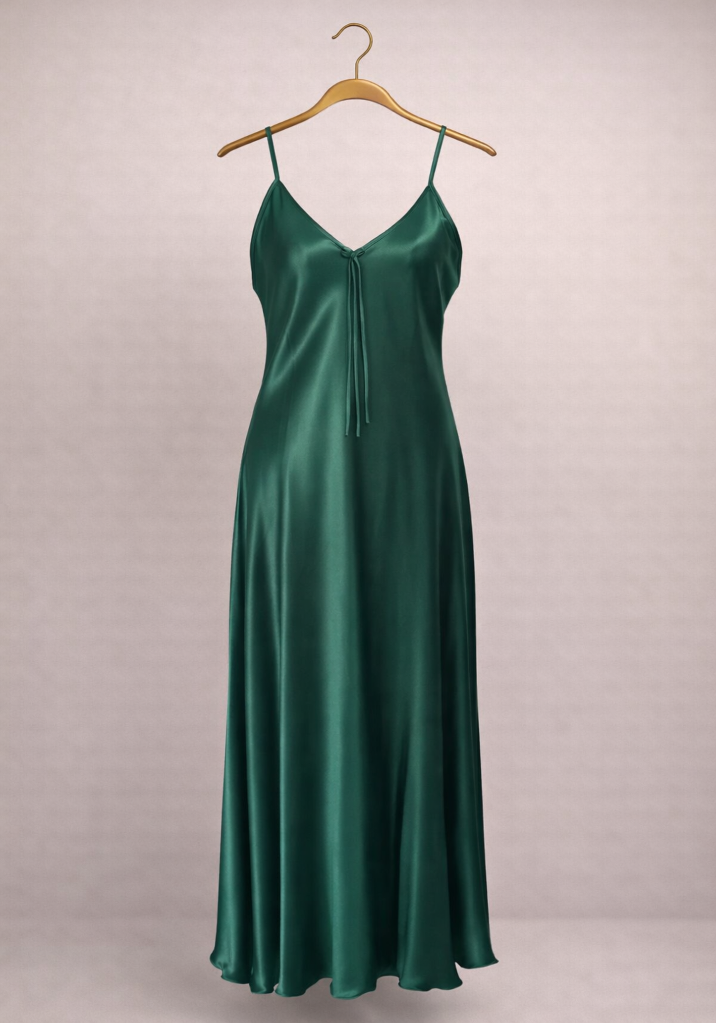 Satin Shoulder Strap Long Nighty