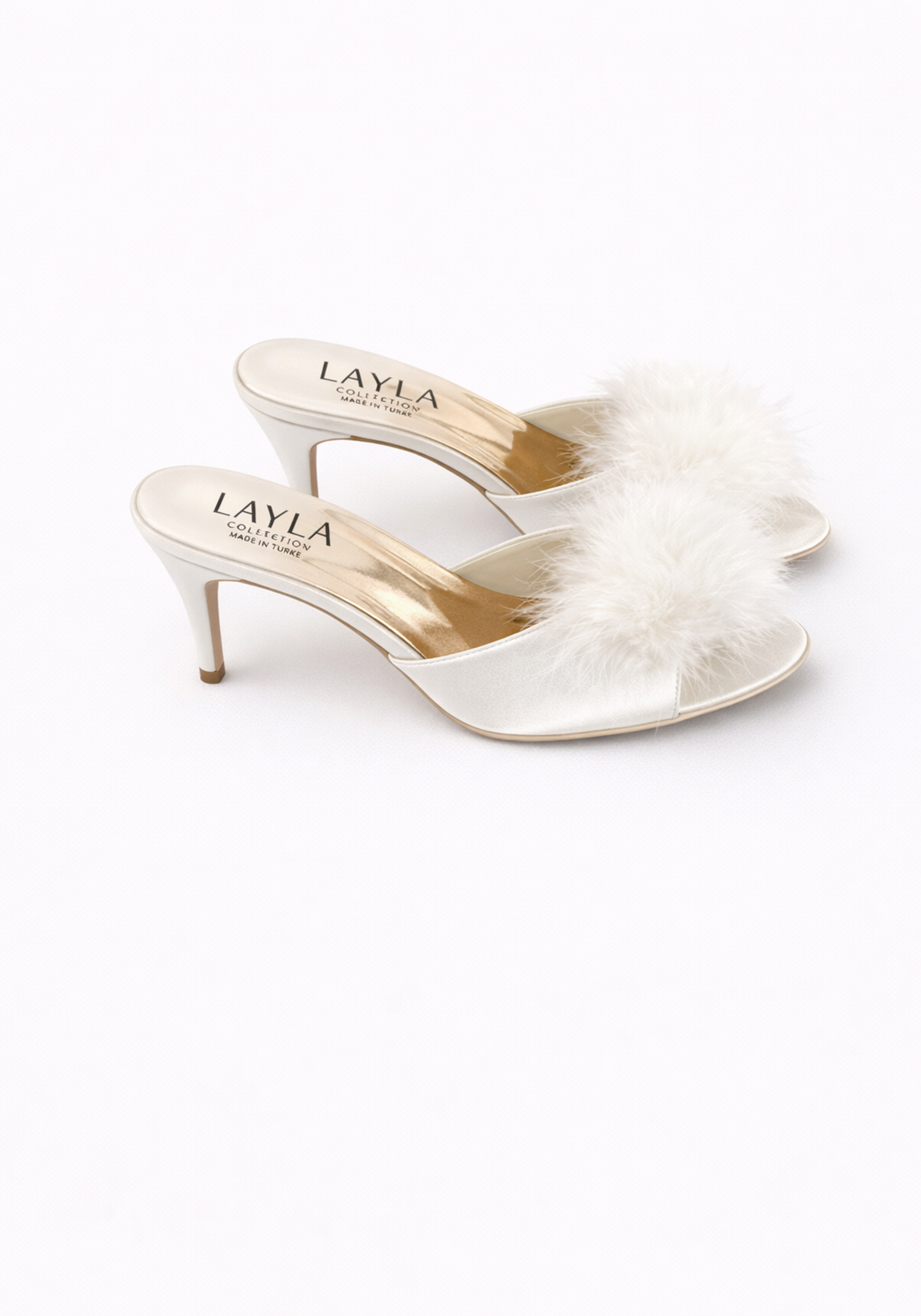 10Cm Heel With Furr Slippers