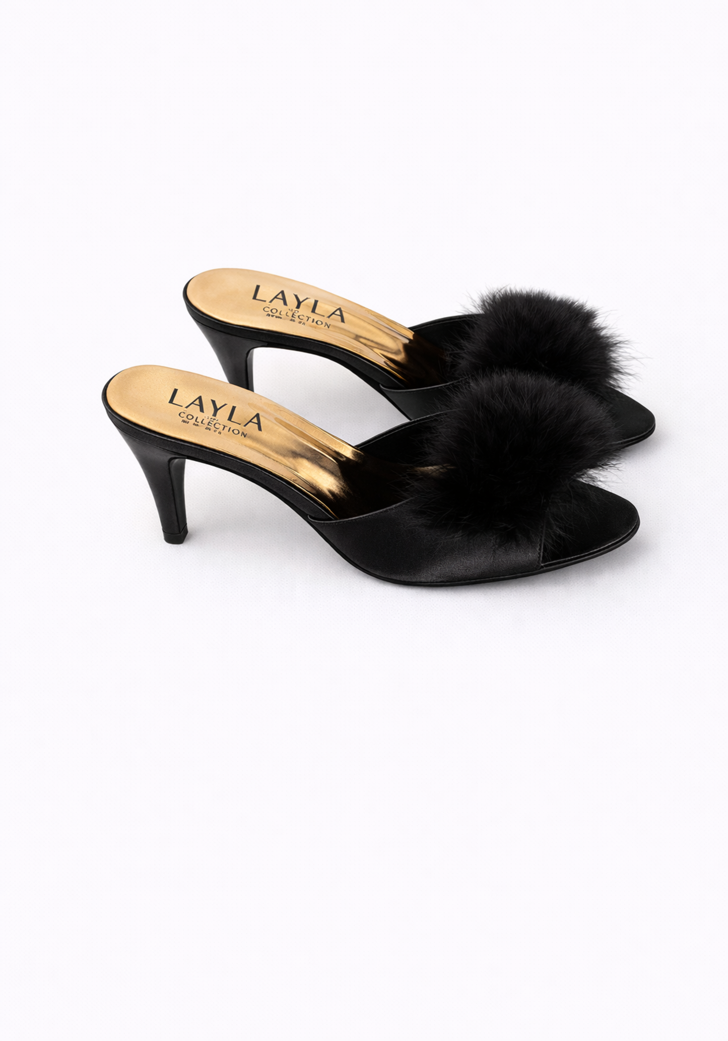 10Cm Heel With Furr Slippers