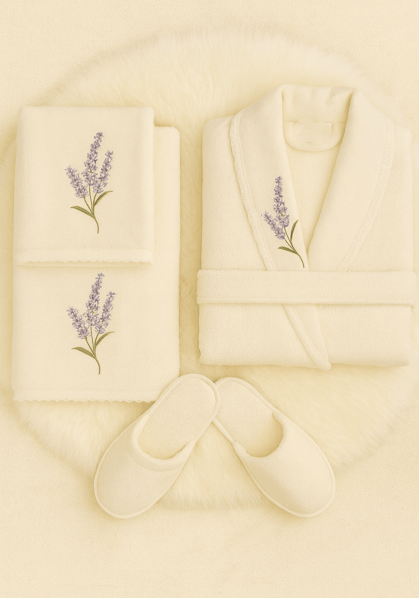 طقم رداء حمام من الخيزران مكون من 4 قطع من BTH