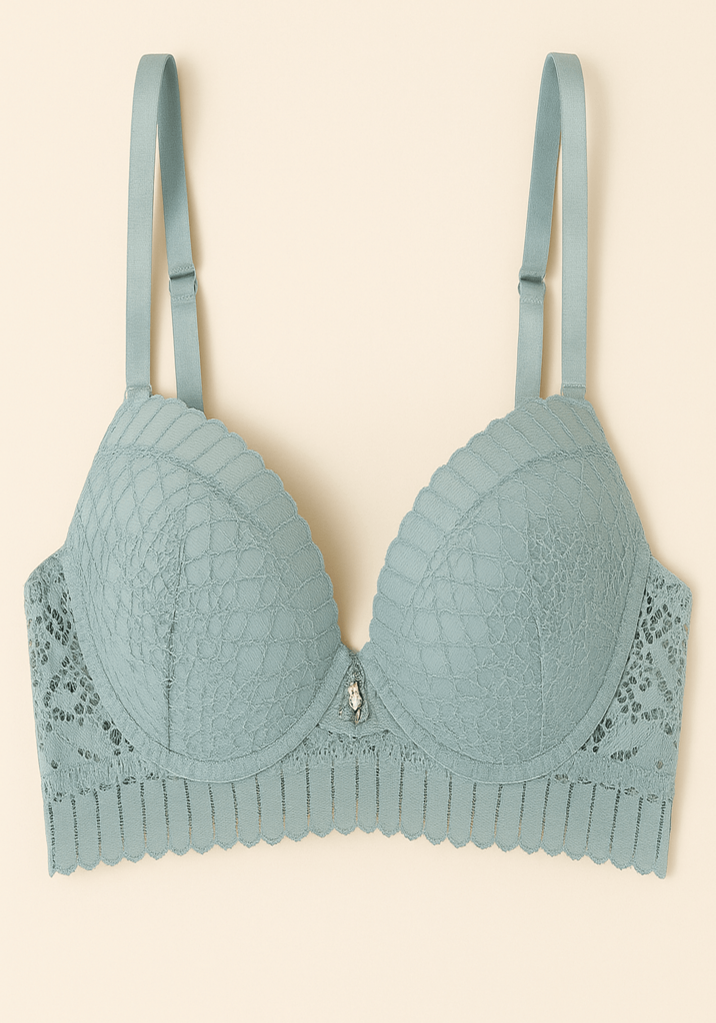 Hollow Breast Geometric Lace Bra