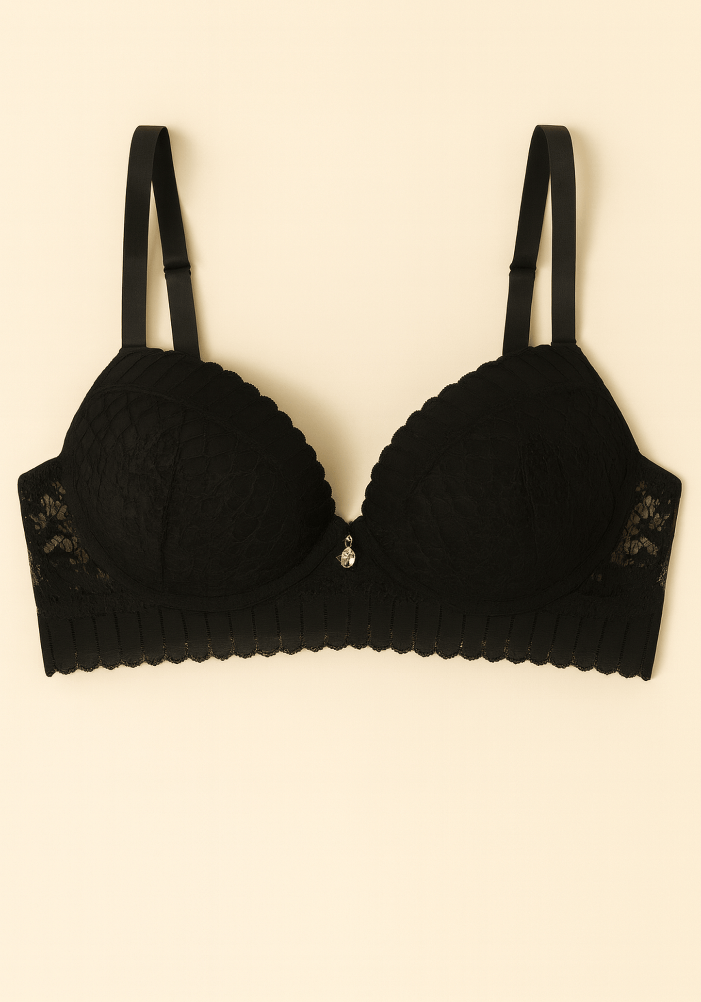 Hollow Breast Geometric Lace Bra