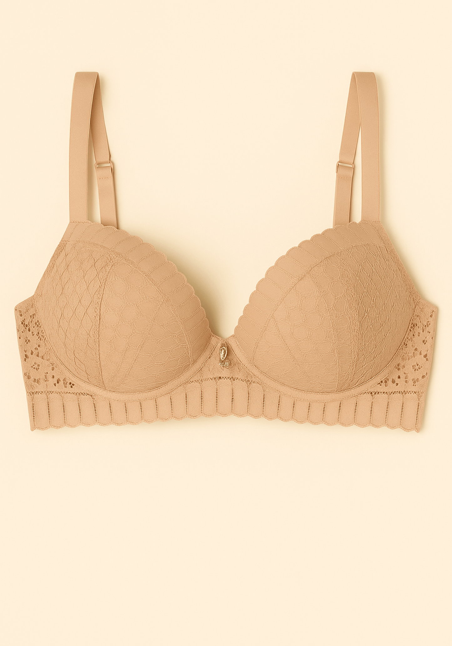Hollow Breast Geometric Lace Bra