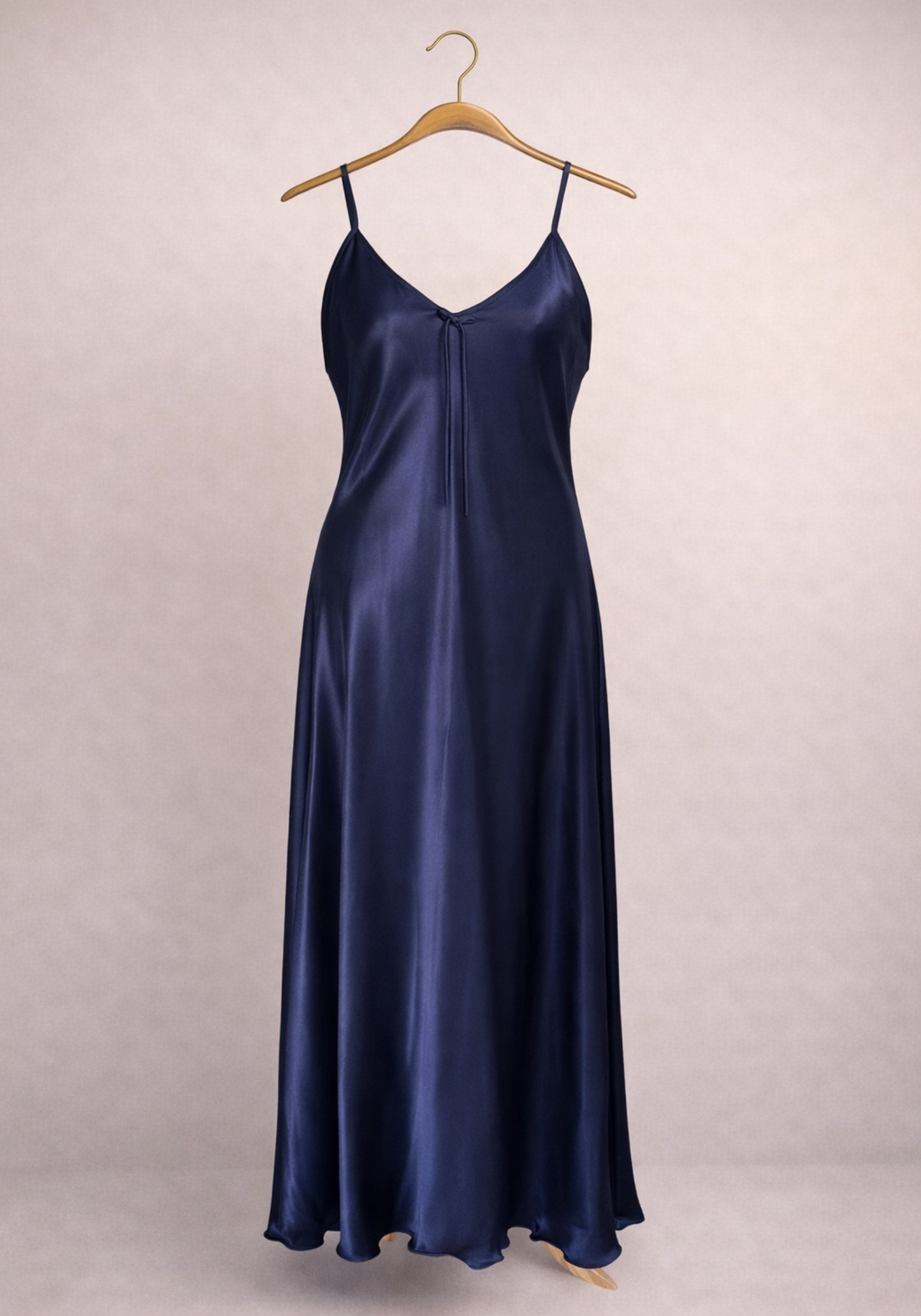 Satin Shoulder Strap Long Nighty