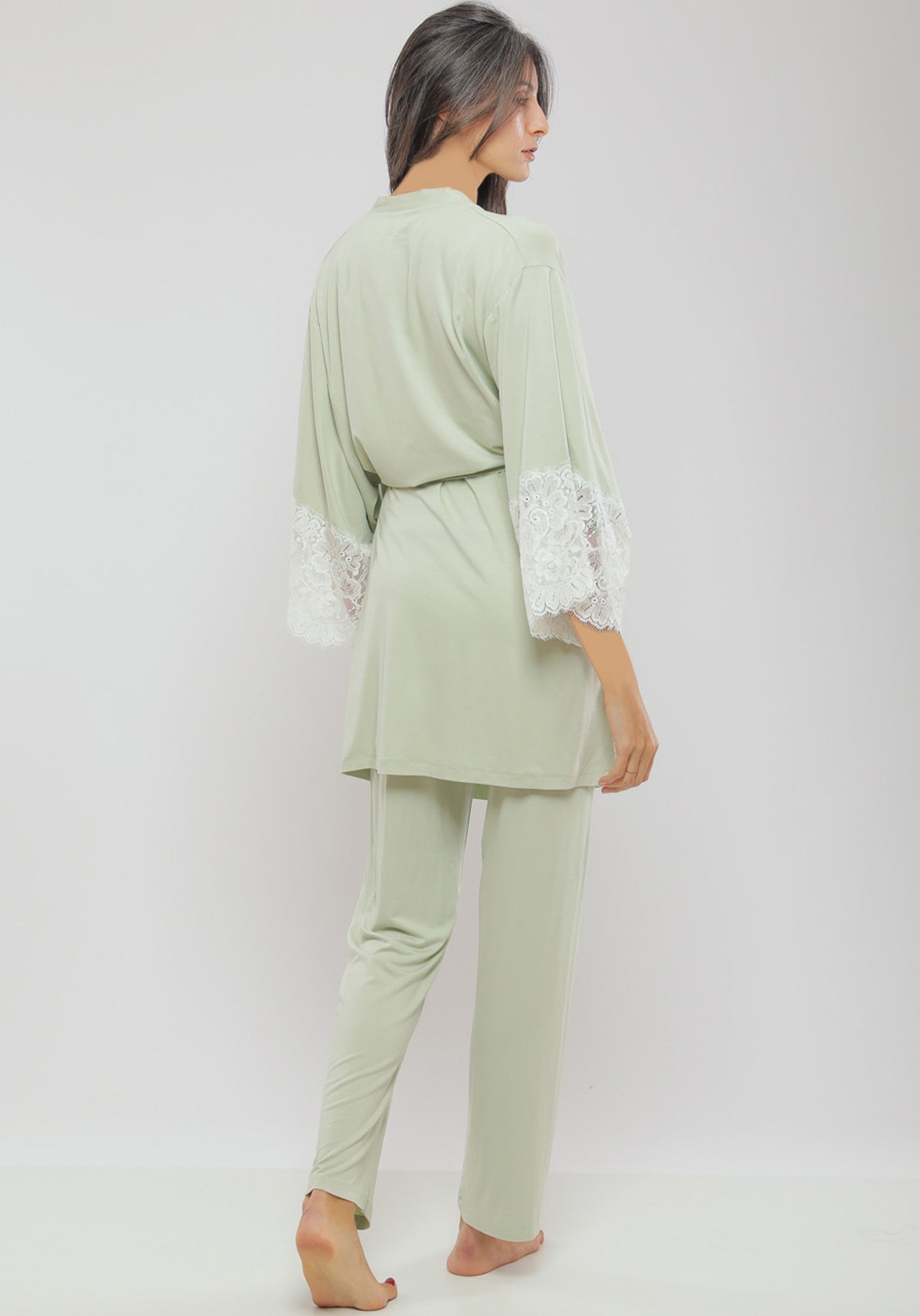 طقم دانتيل قطني من S&amp;L مكون من 3 قطع